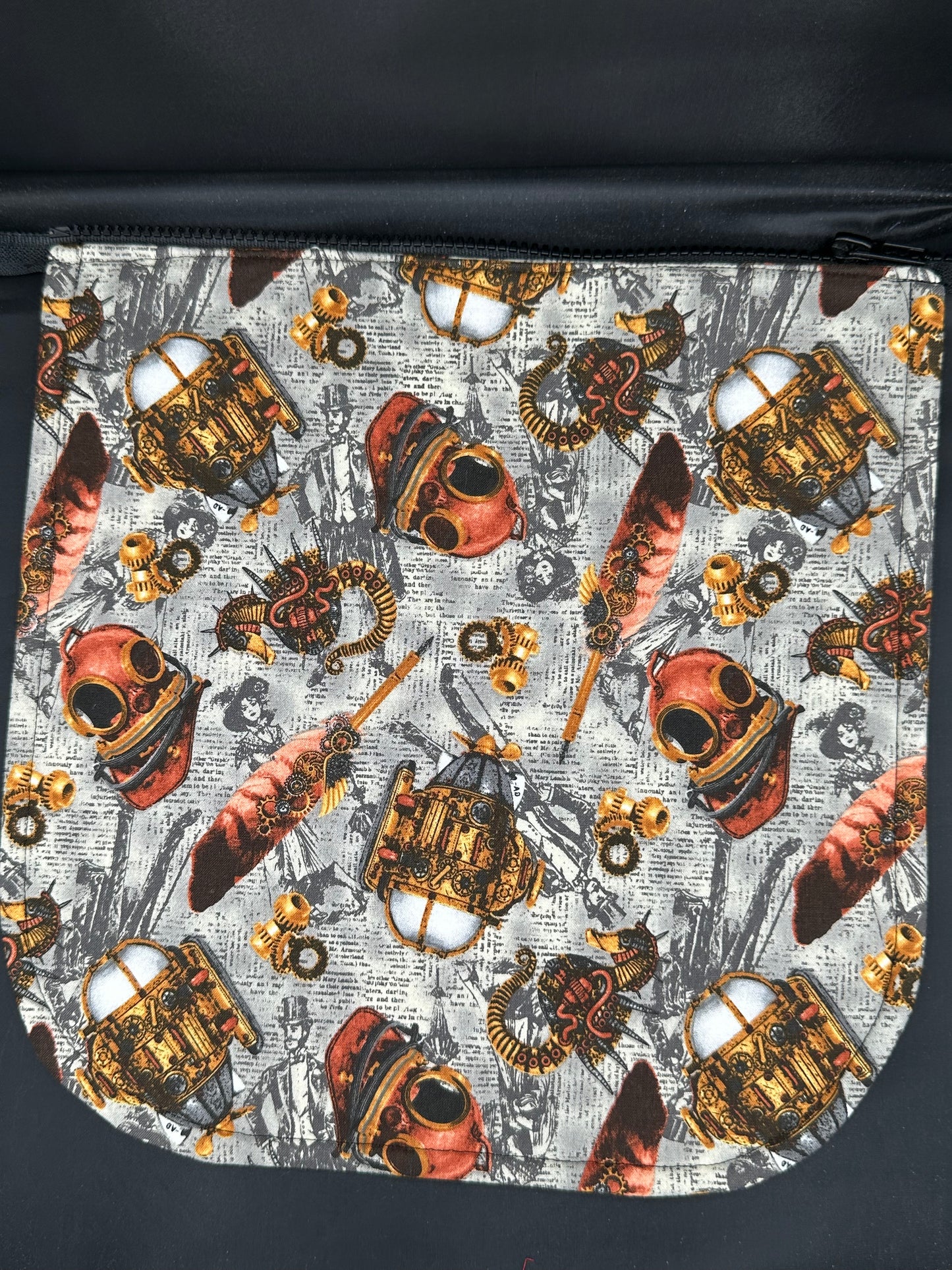Steampunk misc 12" purse flap