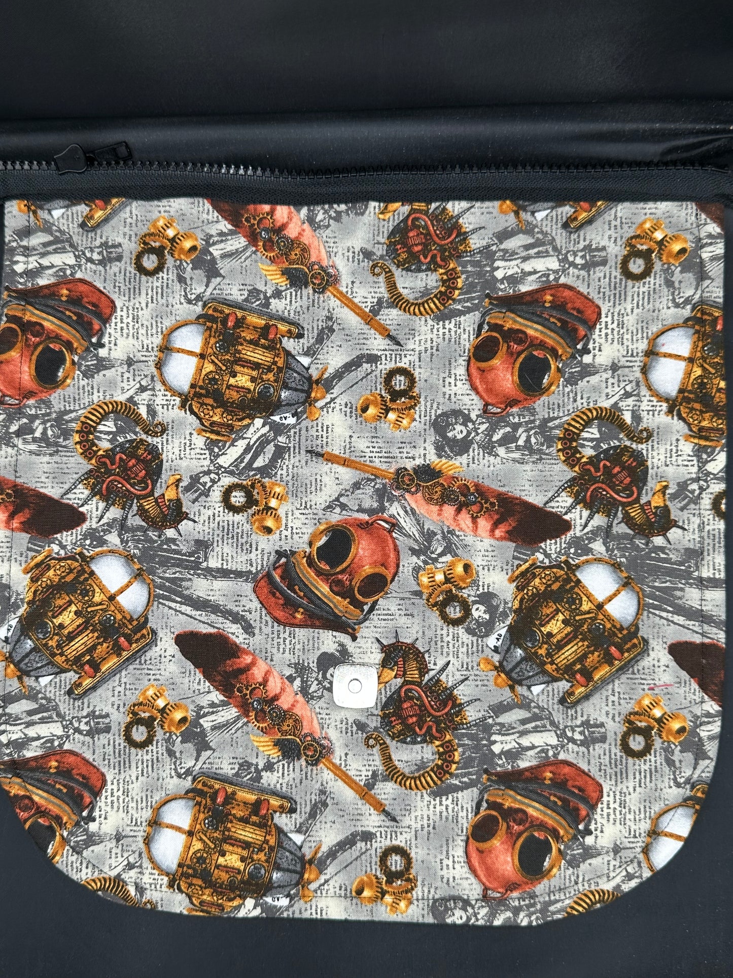 Steampunk misc 12" purse flap