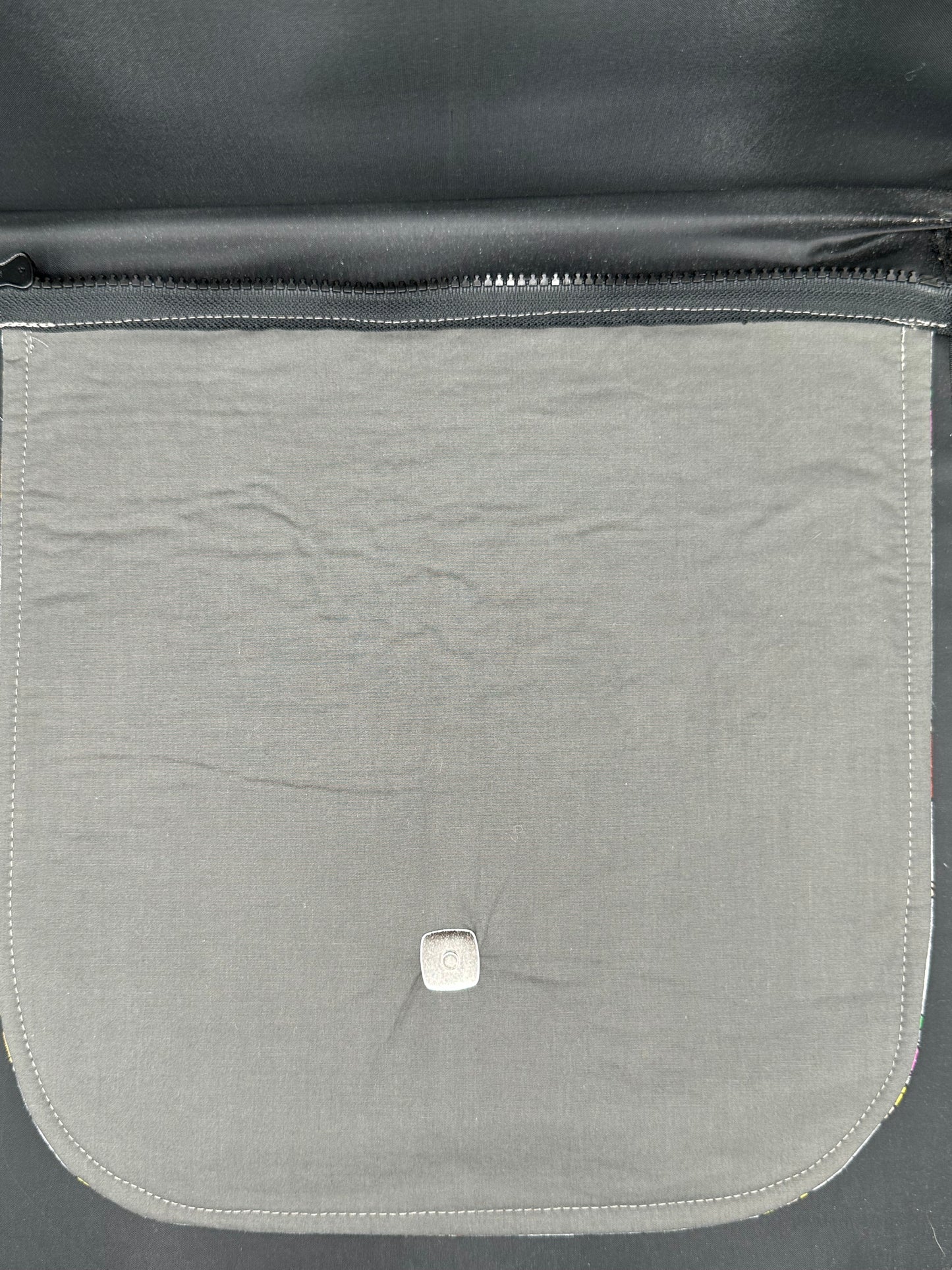 Mario - grey checked 12" purse flap