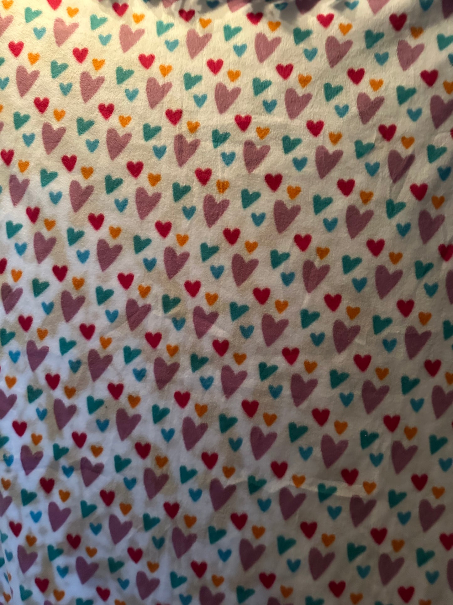 unicorn head and hearts fleece blanket