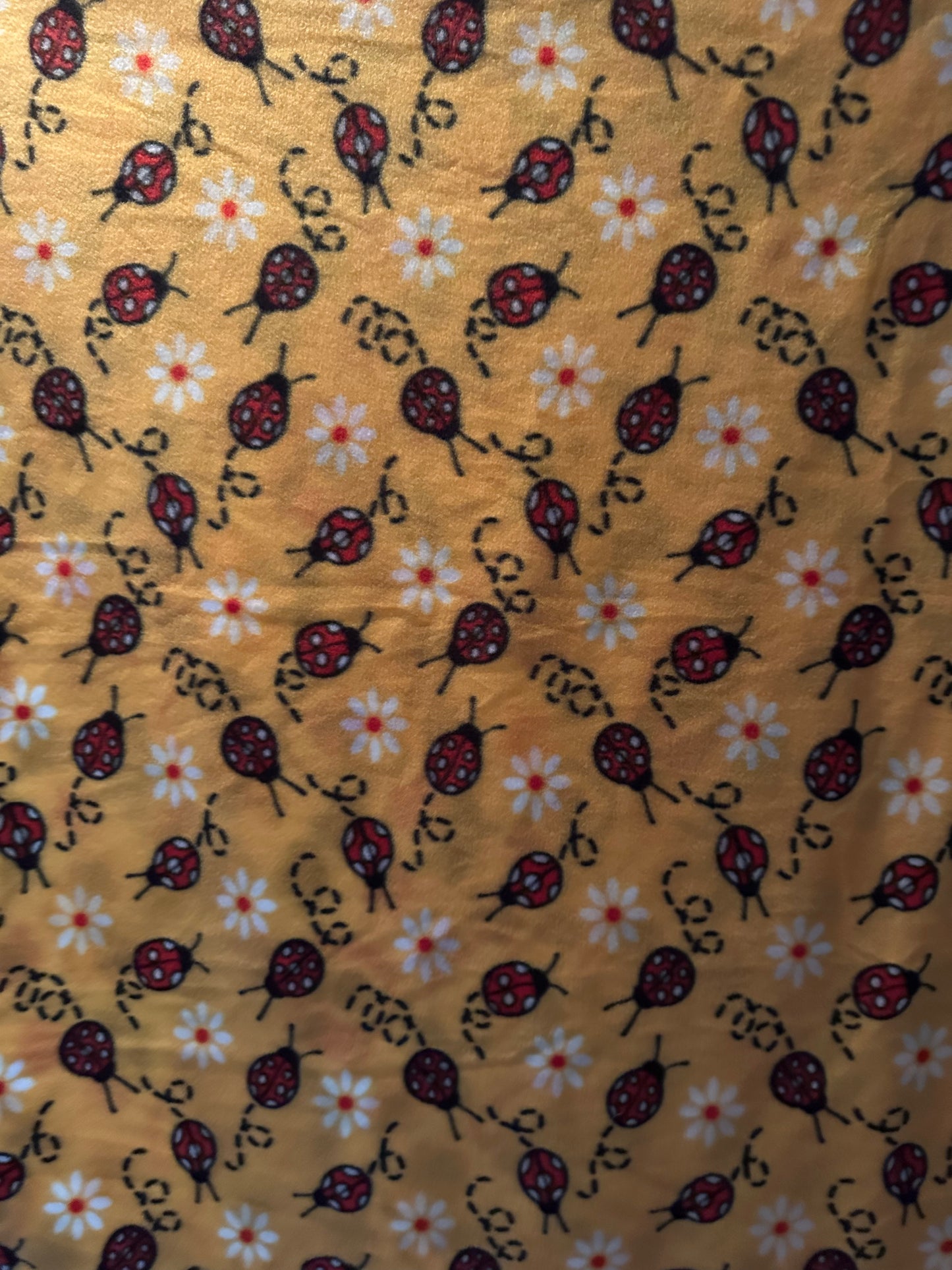 outdoors and lady bugs fleece blanket