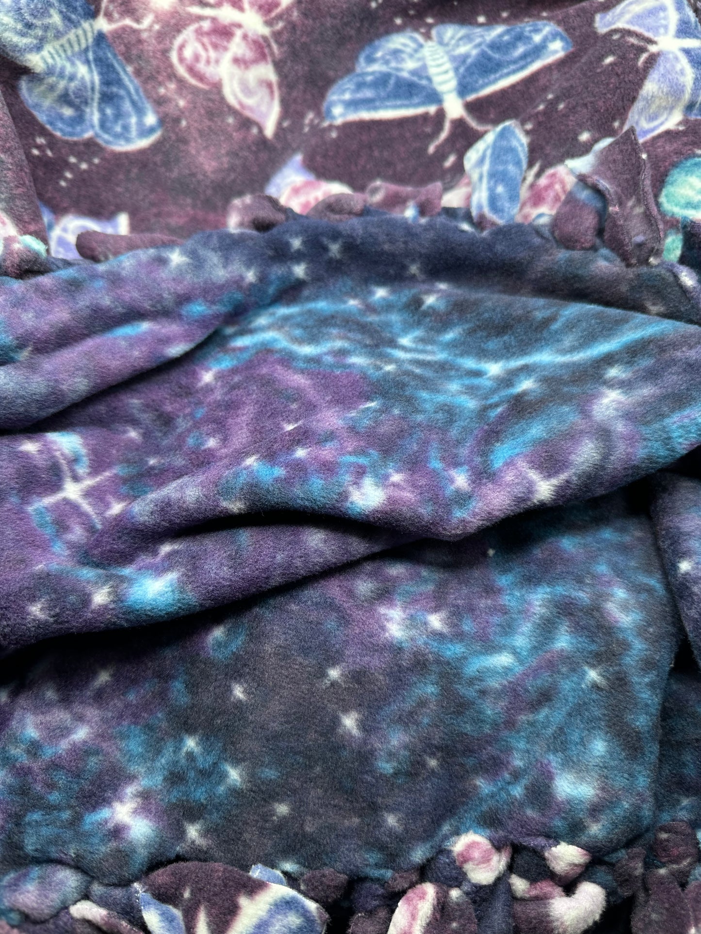 lunar moths fleece blanket