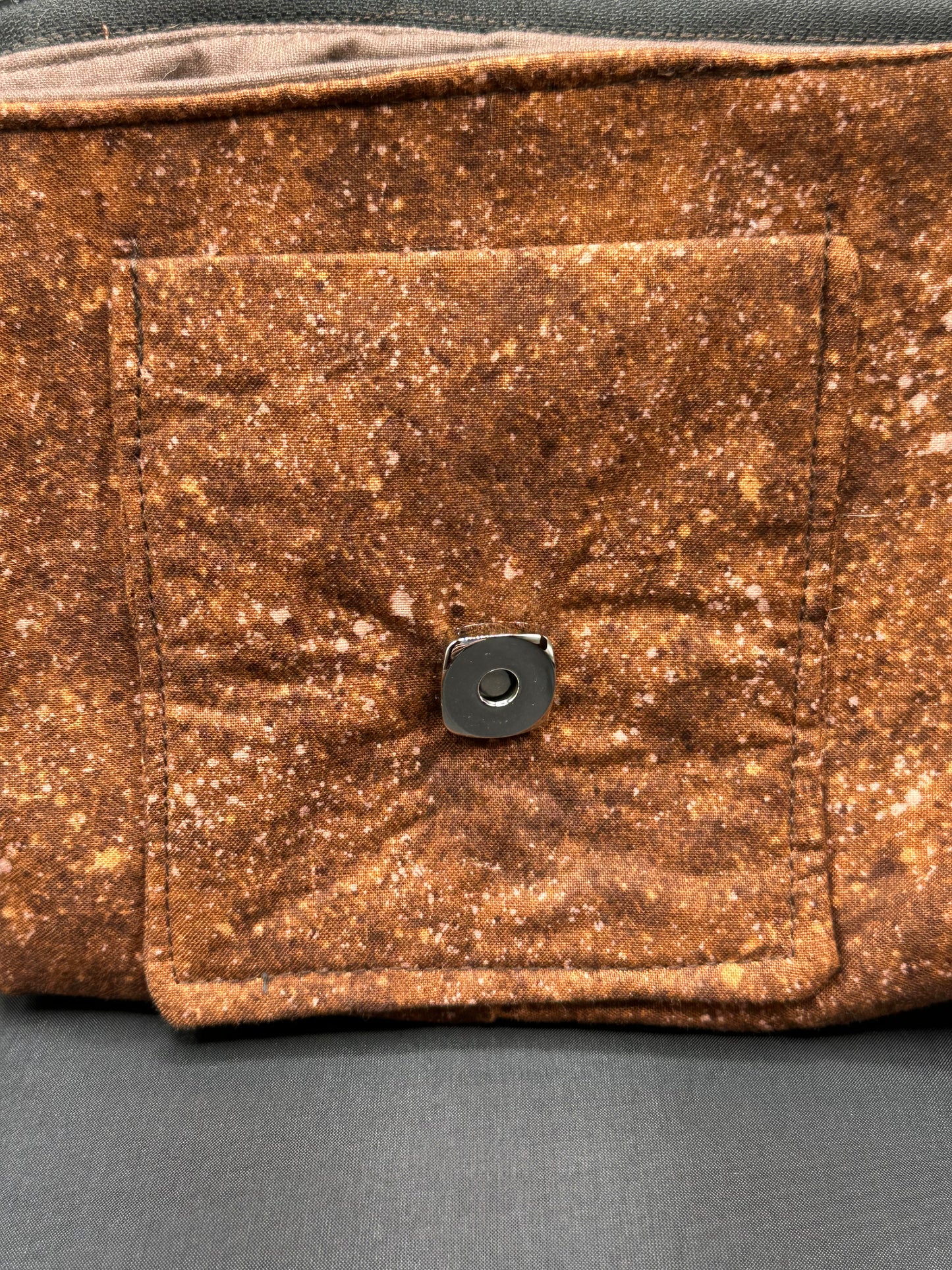 brown speckle 7" purse