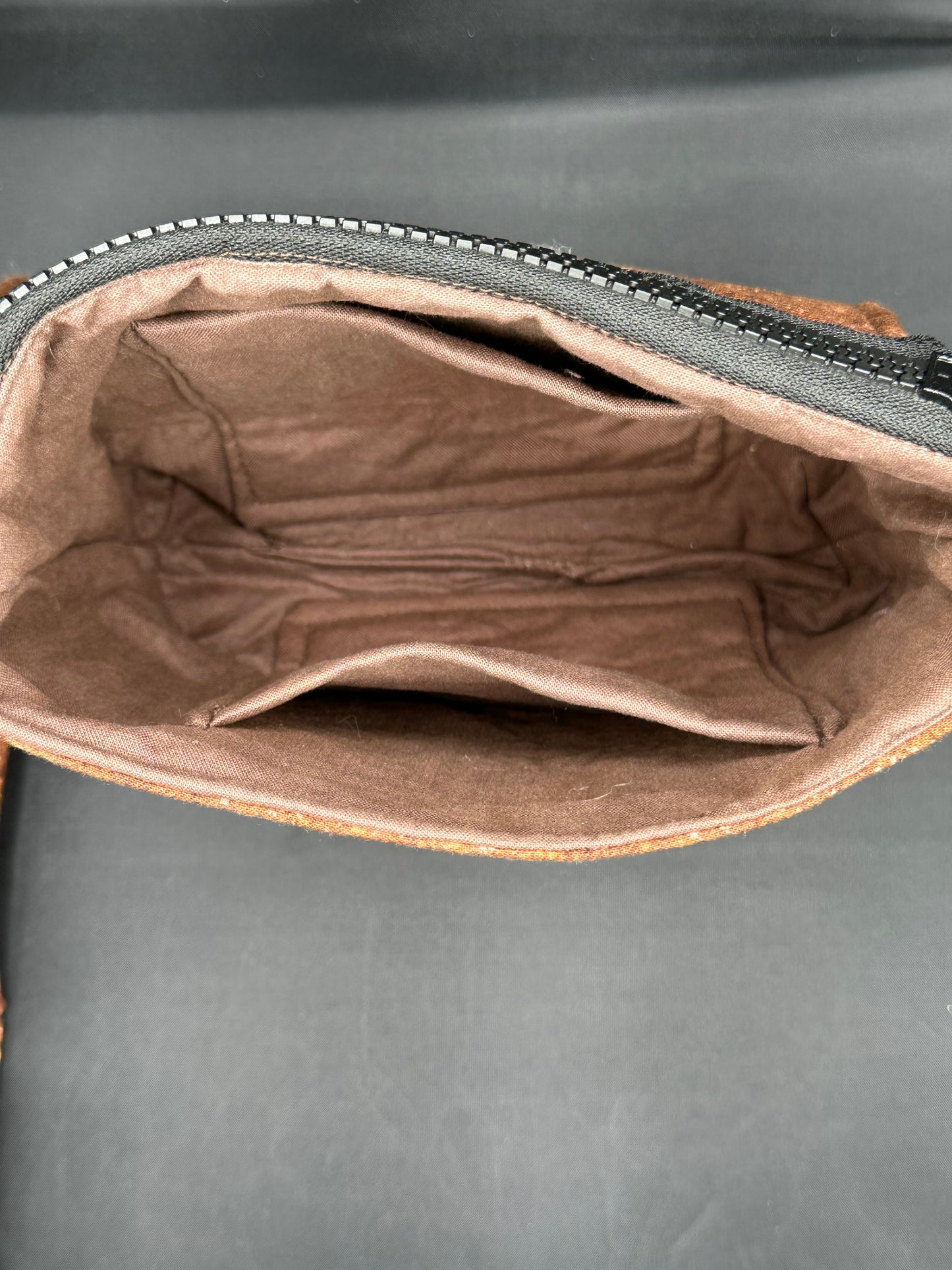 brown speckle 7" purse