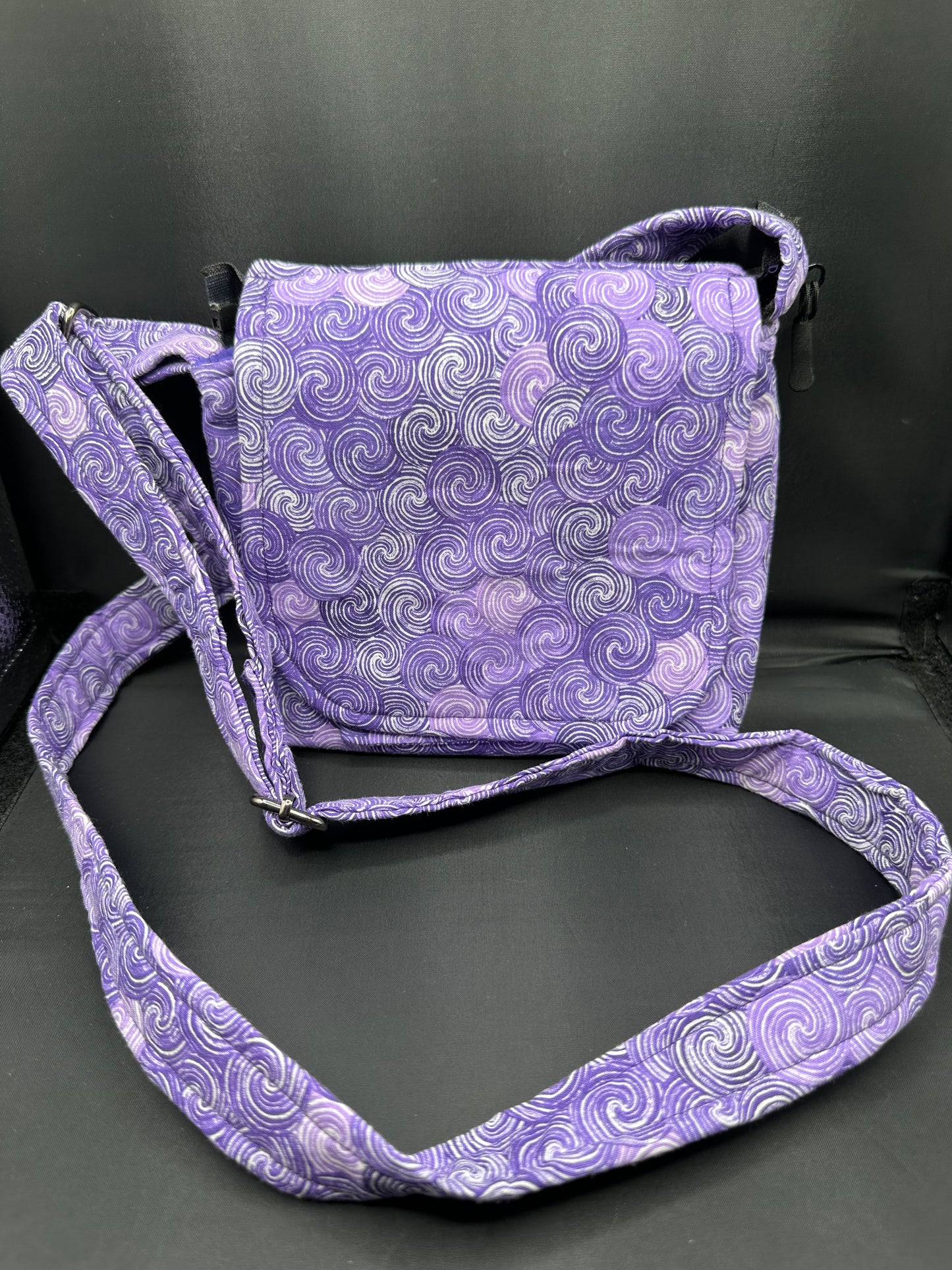 Purple swirl 7" purse