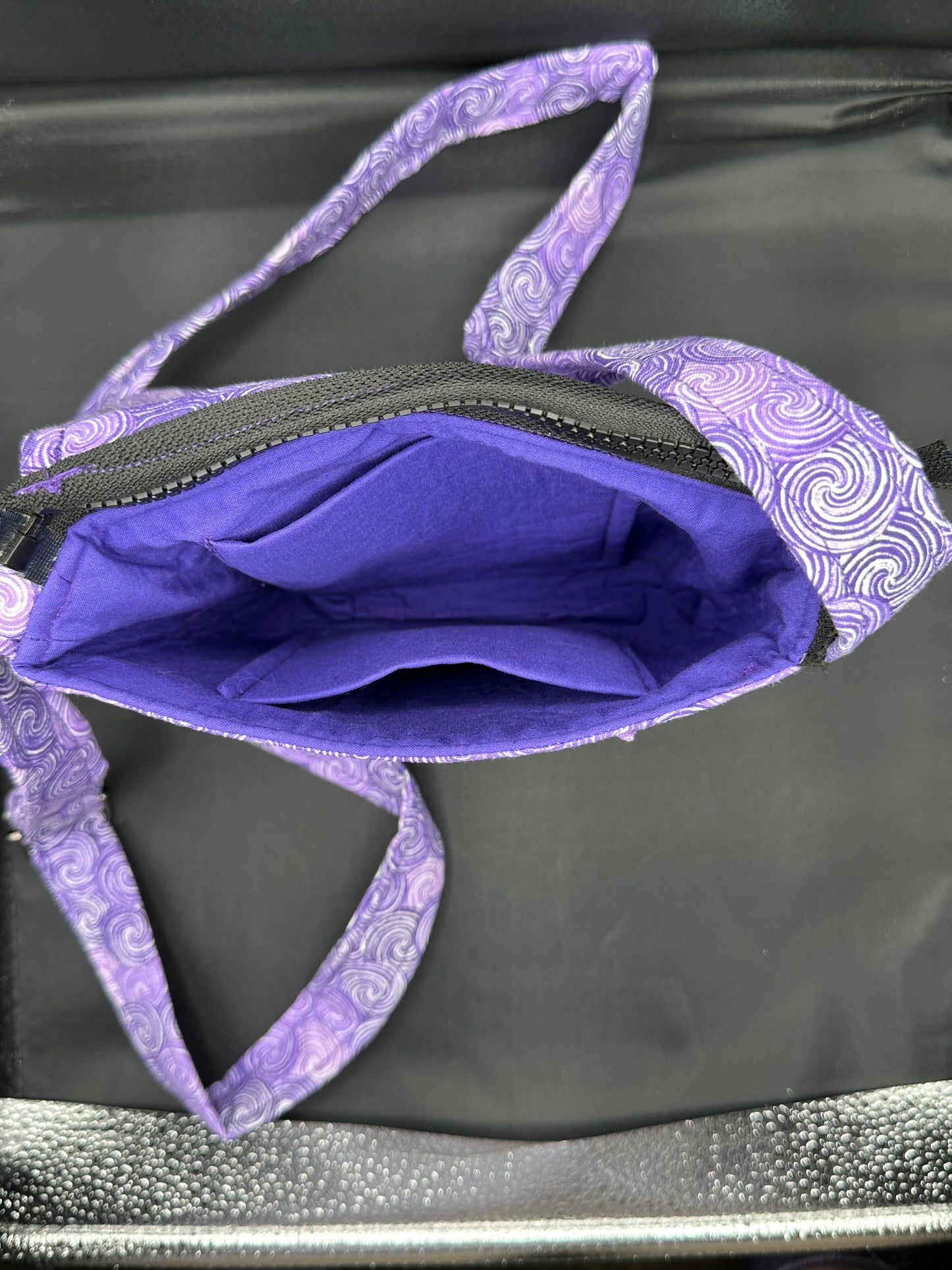 Purple swirl 7" purse