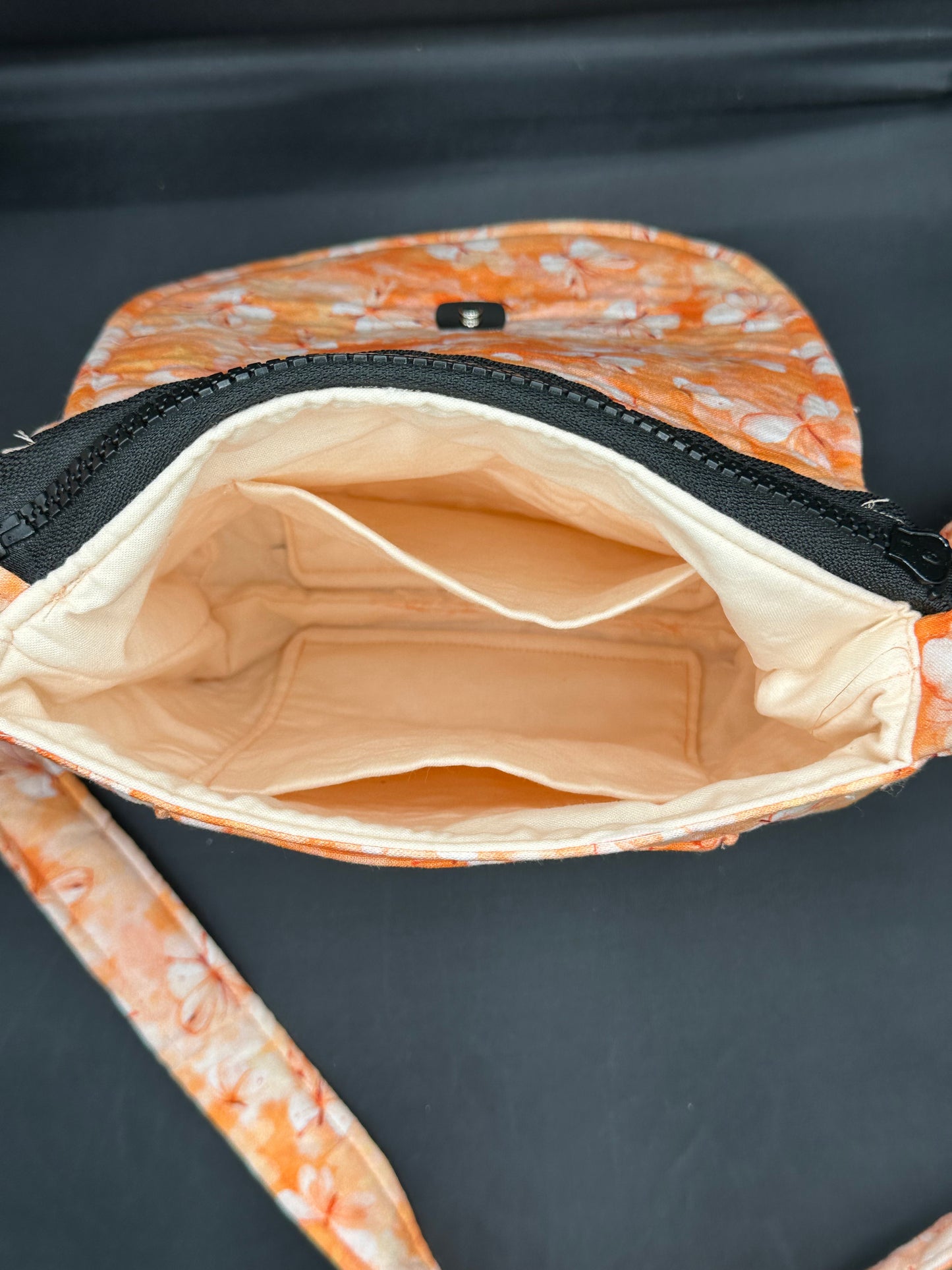 orange butterflies 7" purse