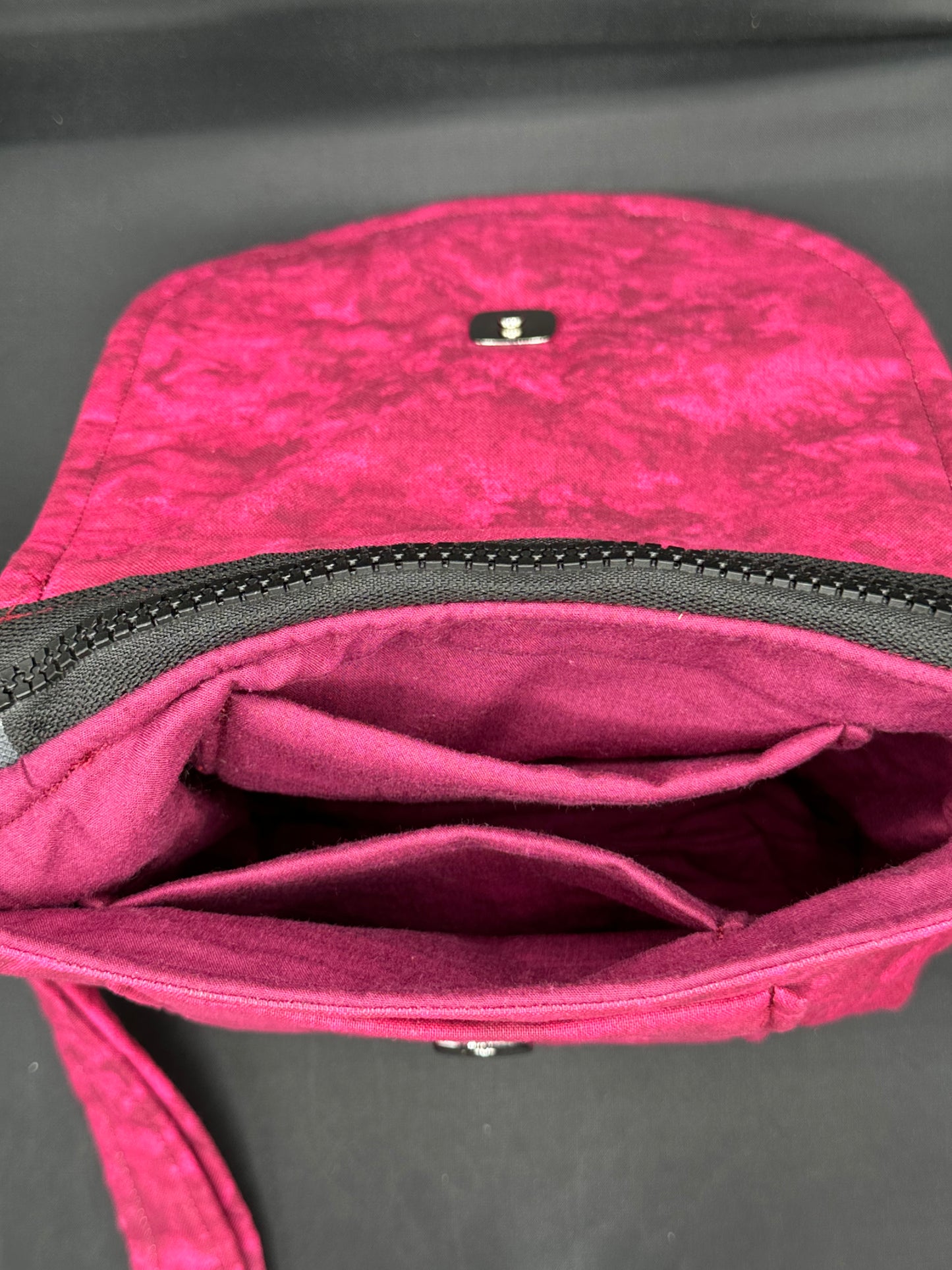 burgundy/red 7" purse