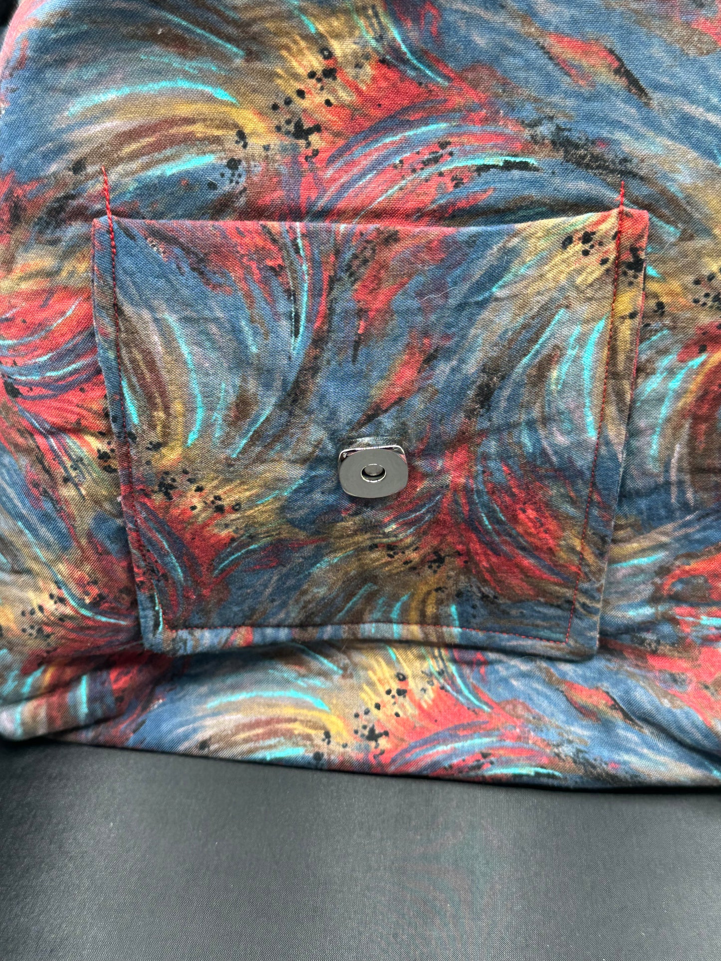 colorful swirl 12" messenger bag