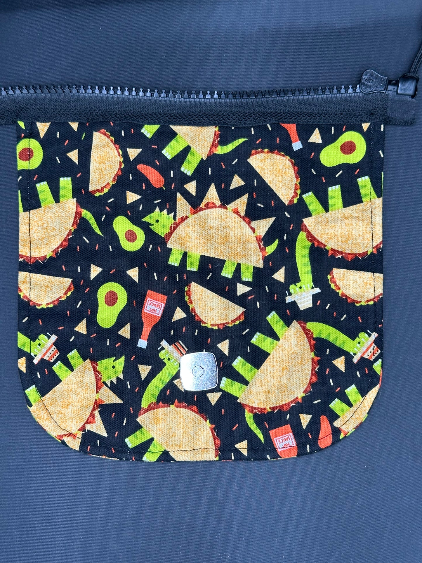 Taco Dinosaurs 7" purse flap
