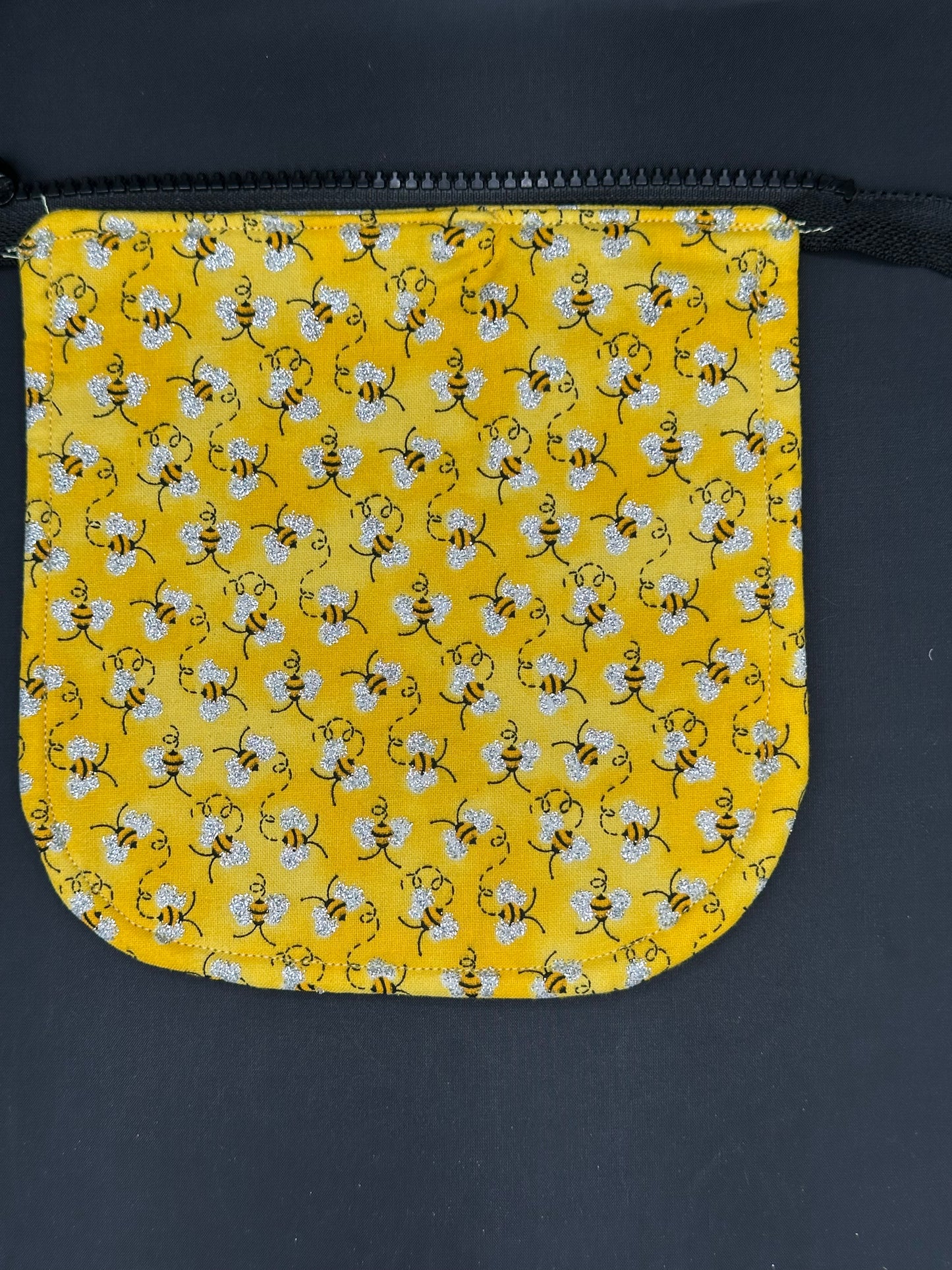 bumble bee - sparkle 7" purse flap
