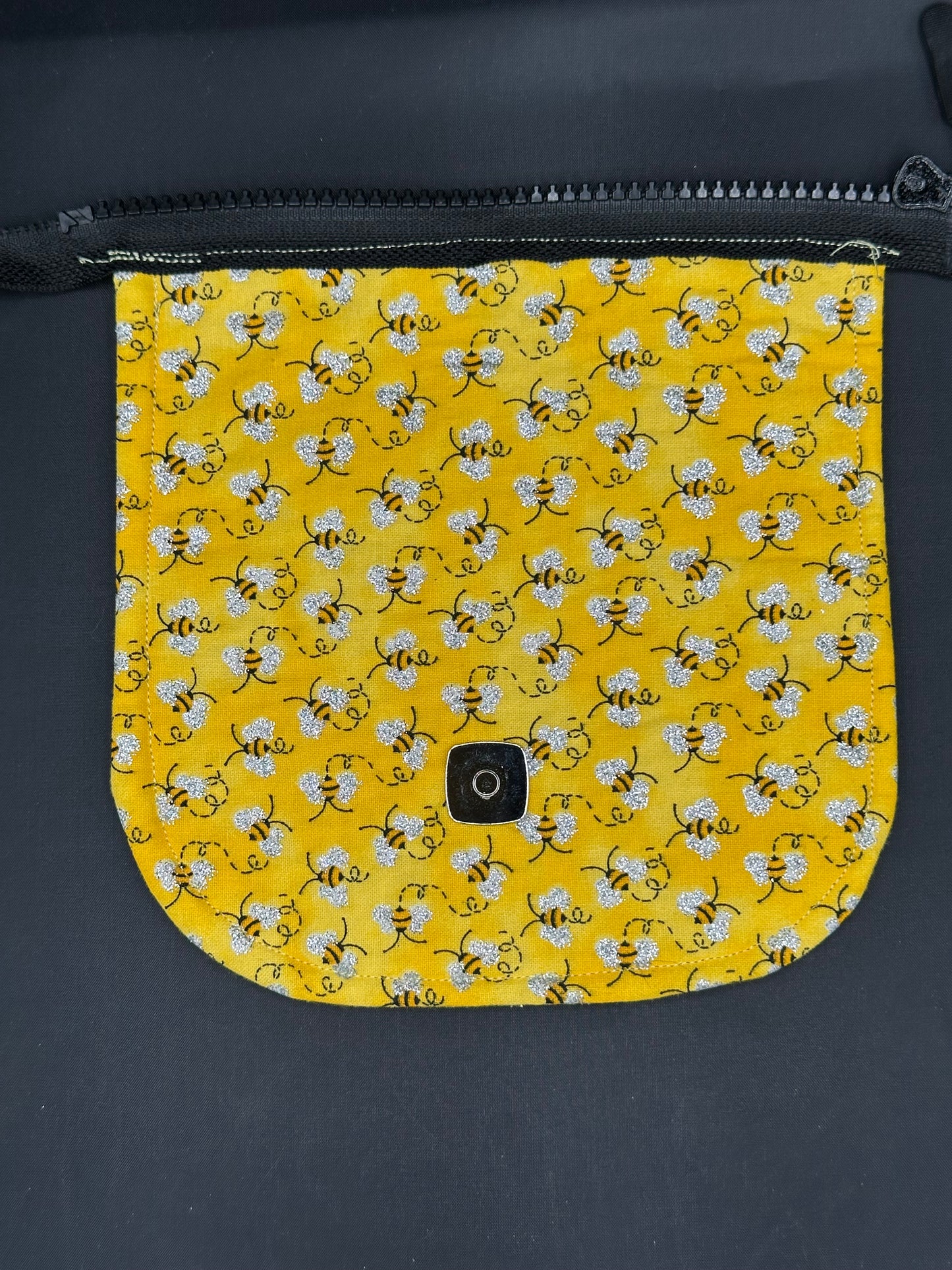 bumble bee - sparkle 7" purse flap