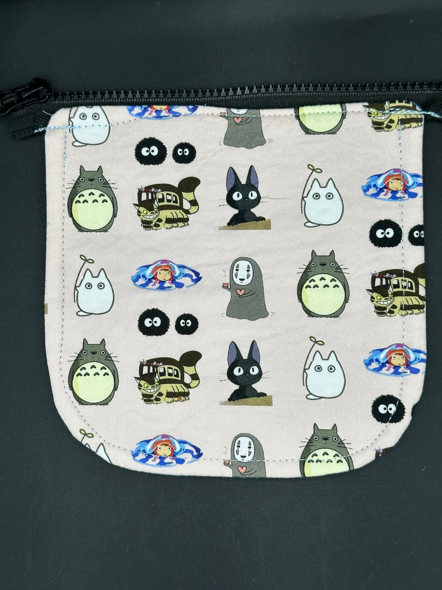 studio ghibli - pink 7" purse flap