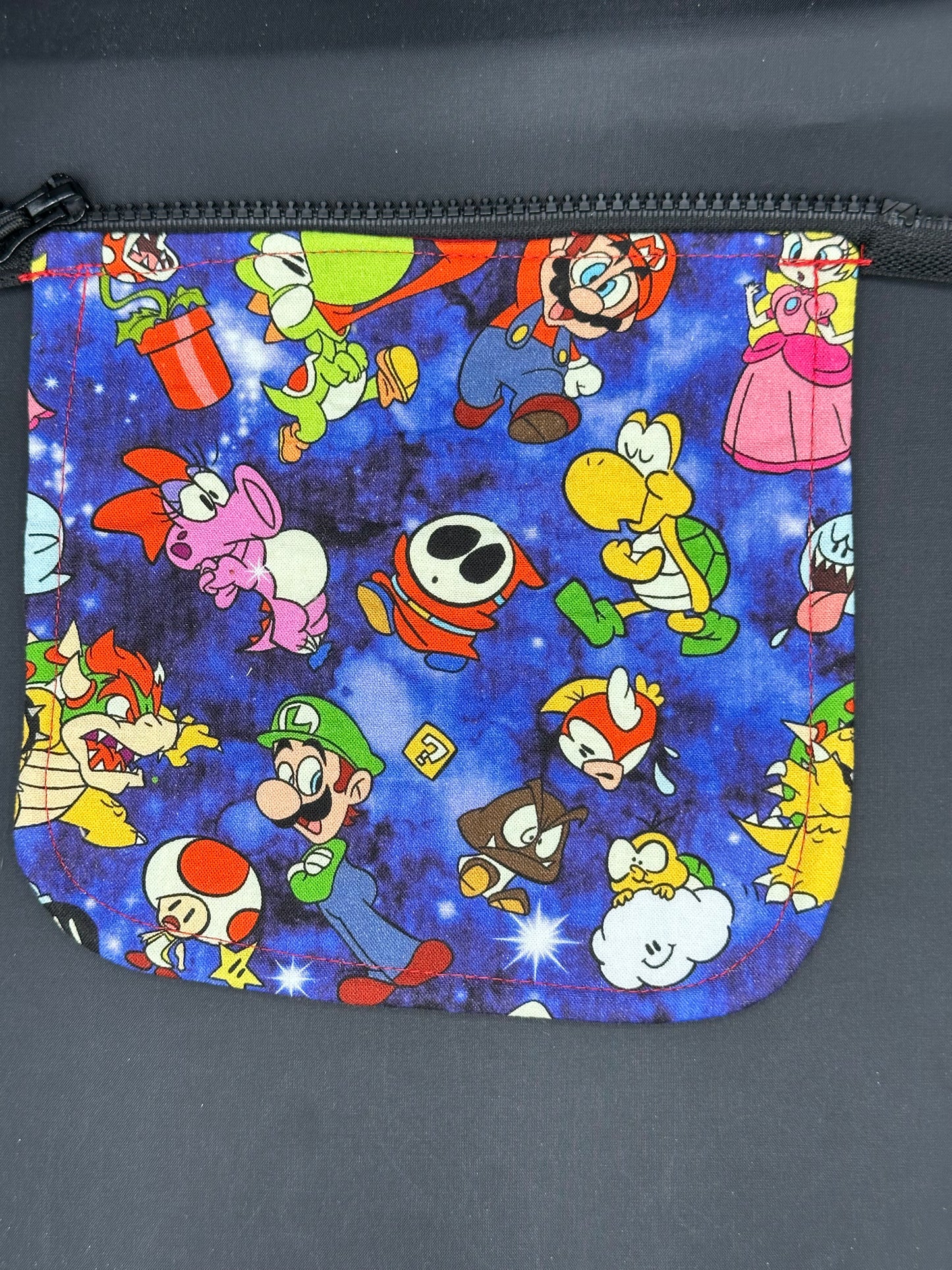 mario on purple back 7" purse flap