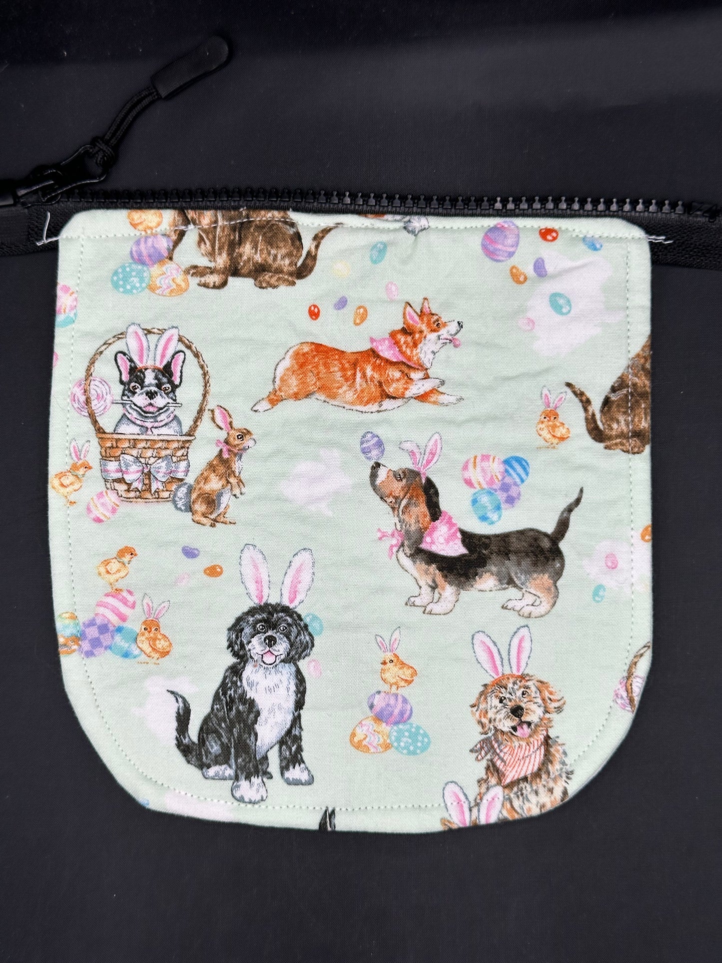 Easter dogs 7 inch purse flap