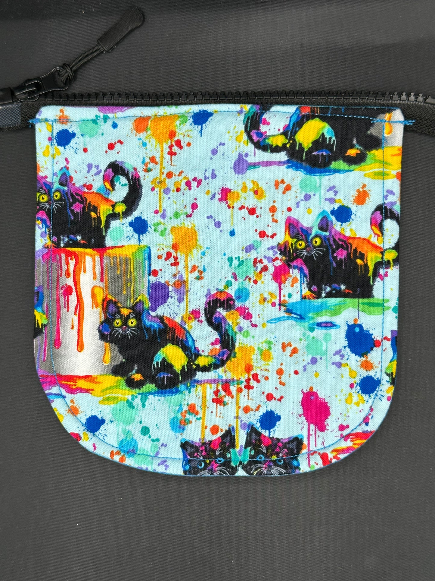 cats & paint cans 7" purse flap