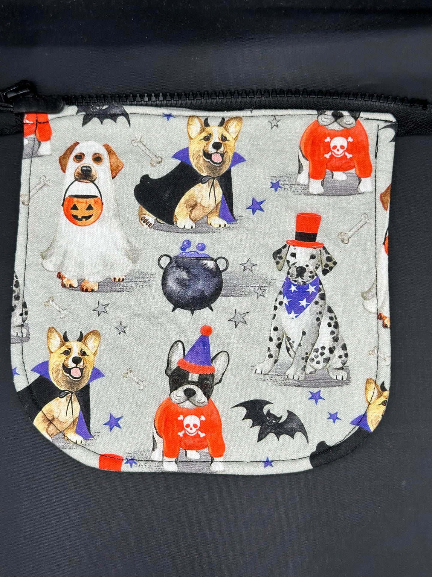 Halloween dogs in costume 7" purse flap