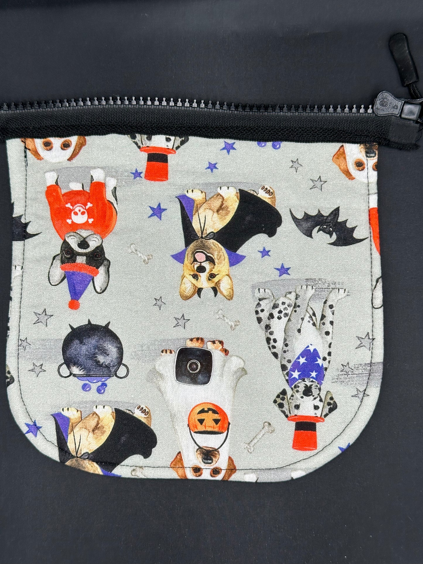 Halloween dogs in costume 7" purse flap