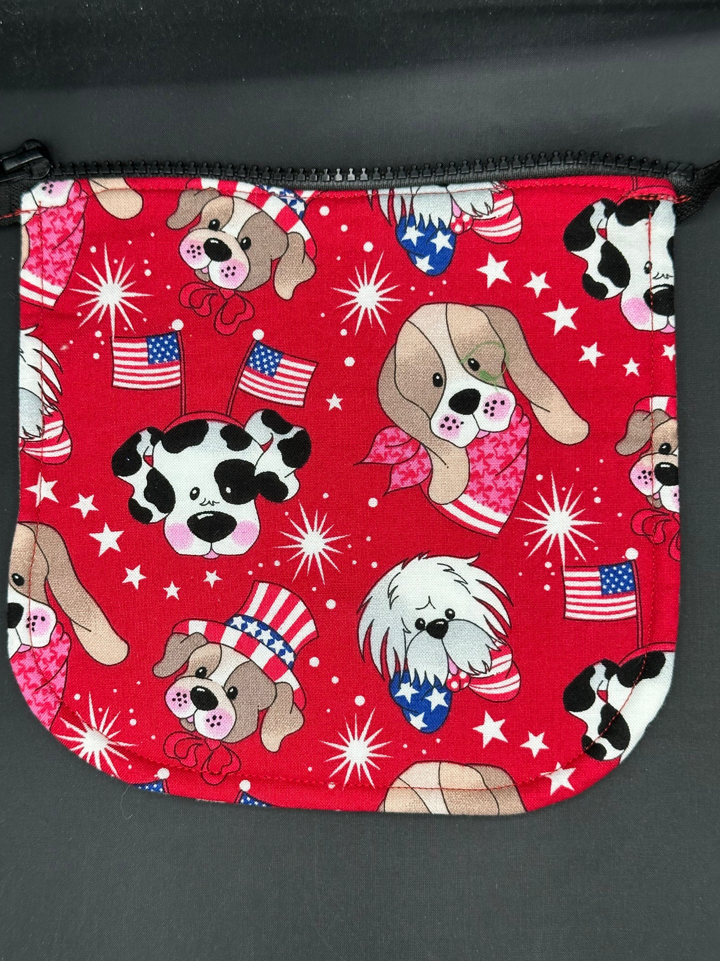 4th July dogs 7" purse flap