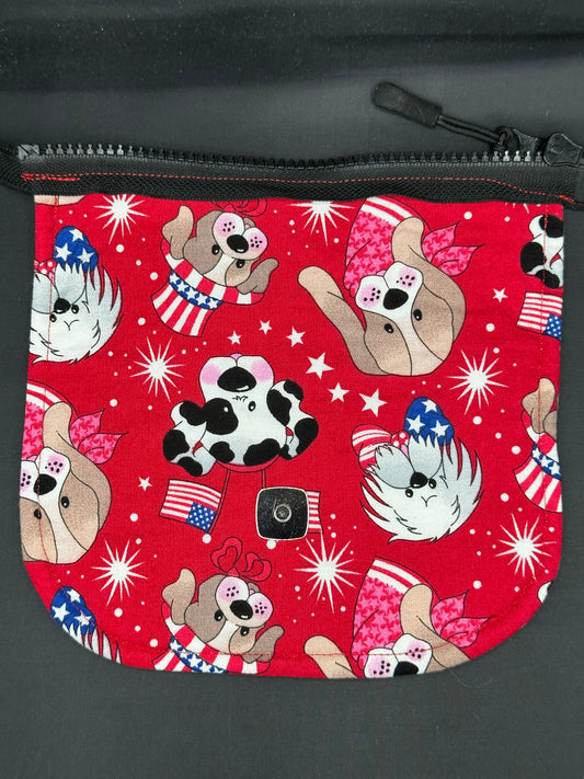 4th July dogs 7" purse flap