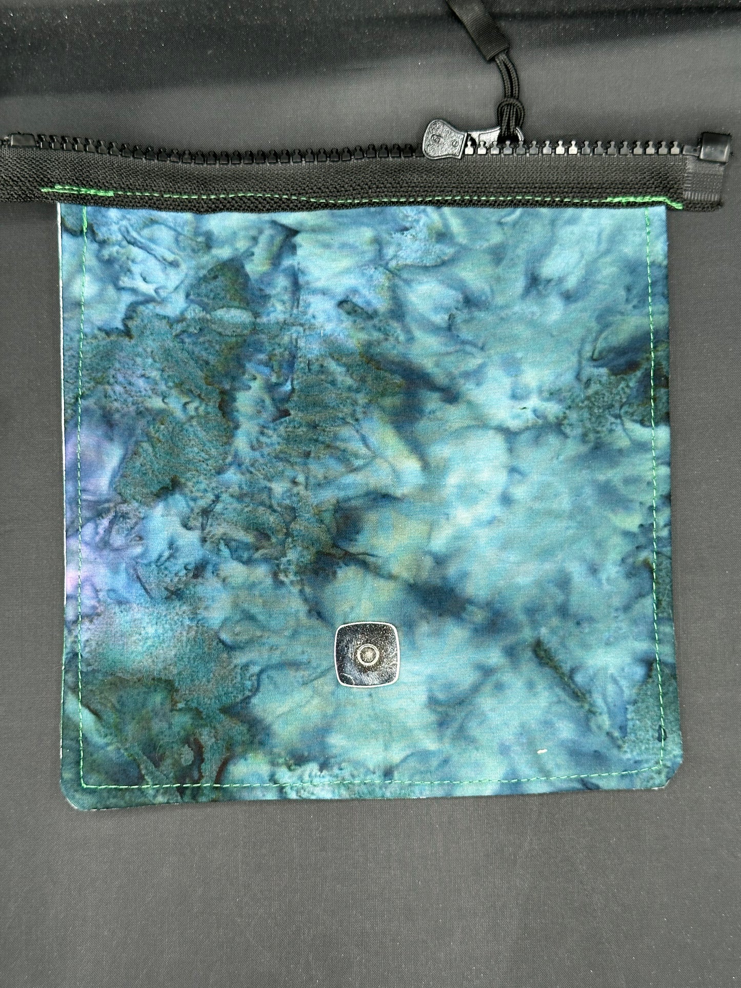Green Dragons on white background 7" purse flap