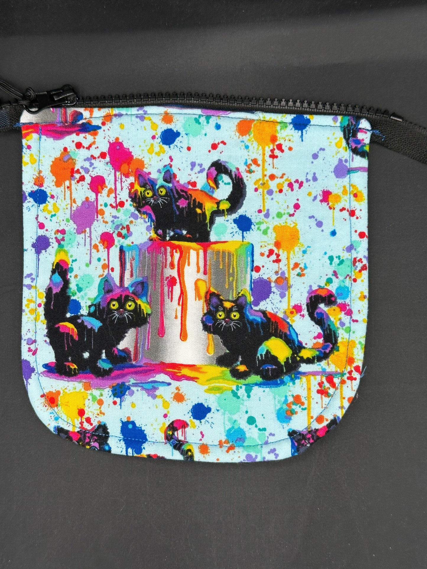 cats & paint cans 7" purse flap