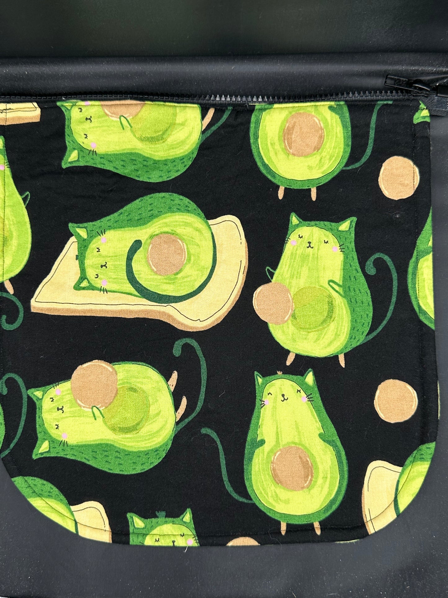 avocado kitty 12" purse flap