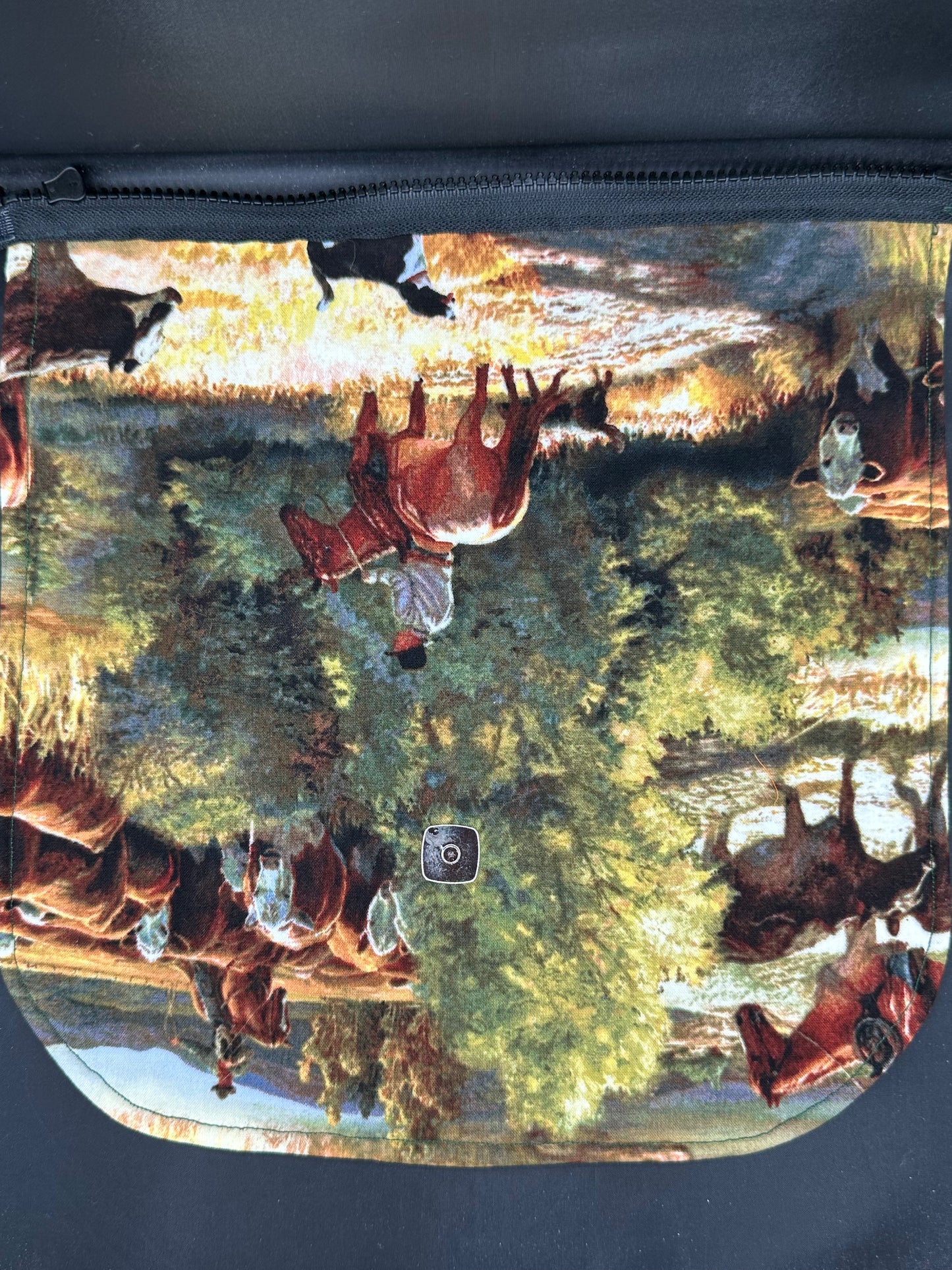 western scene 12" purse flap