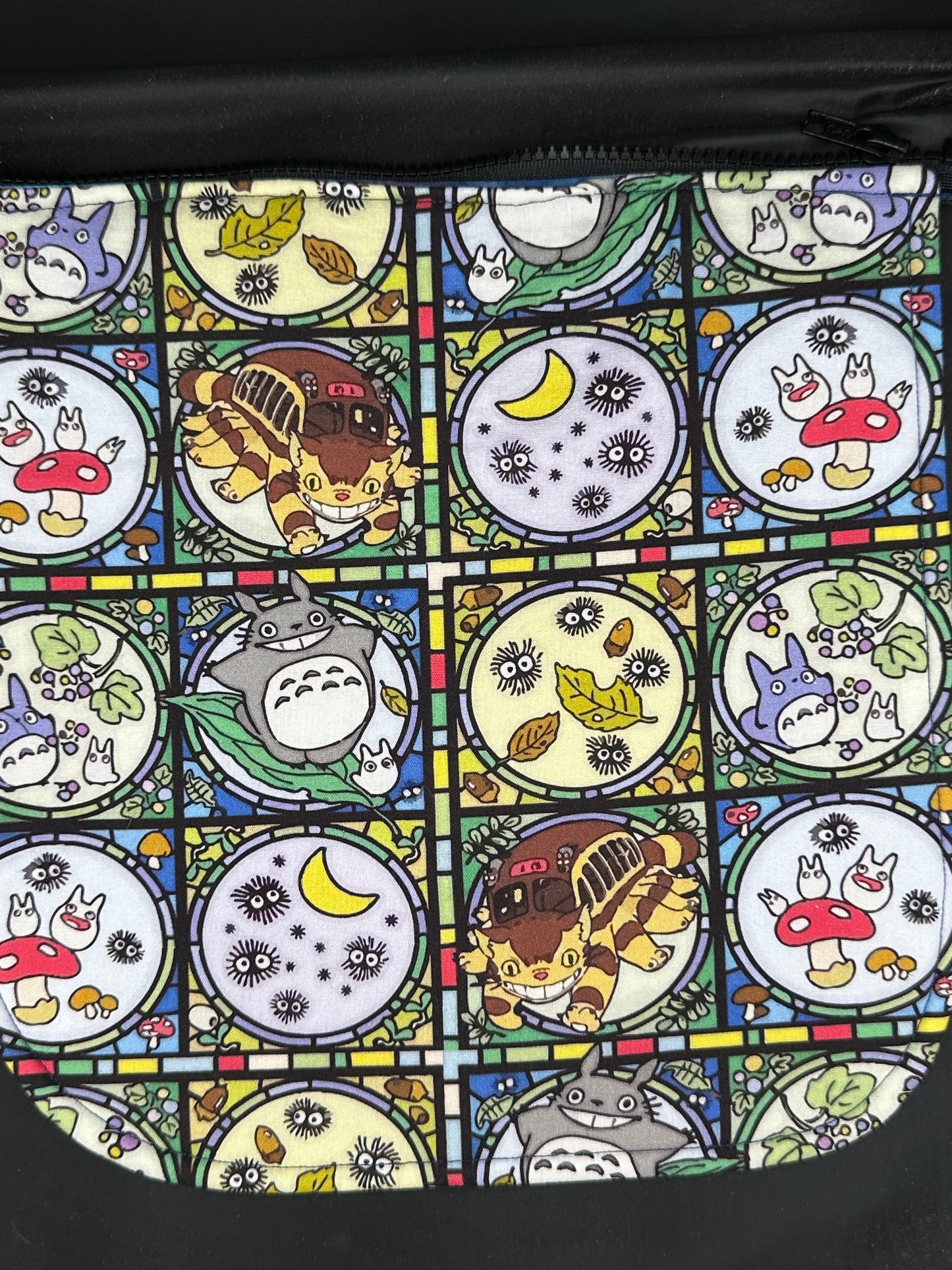 studio ghibli - stained glass look 12" purse flap