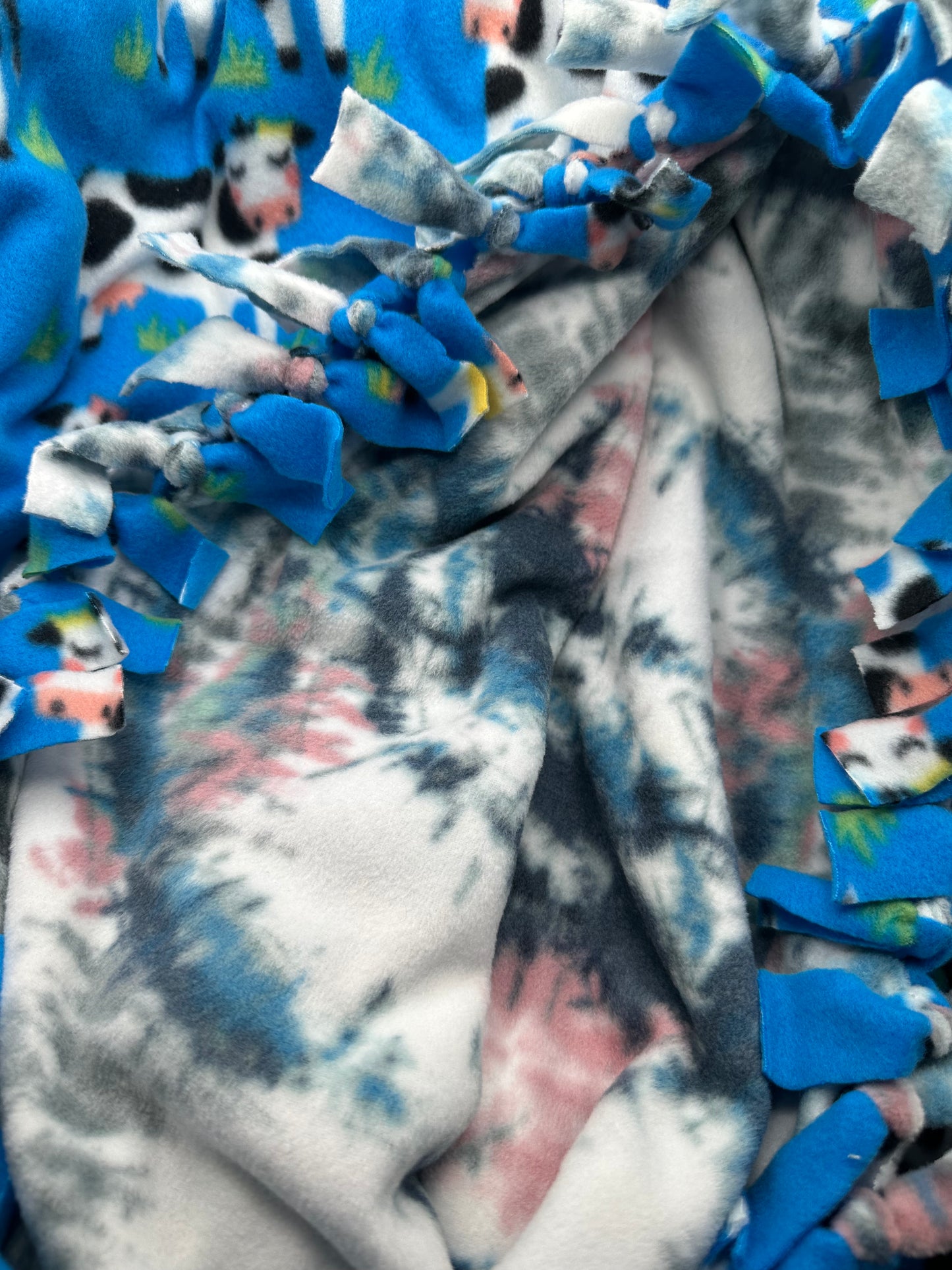 Cow fleece blanket