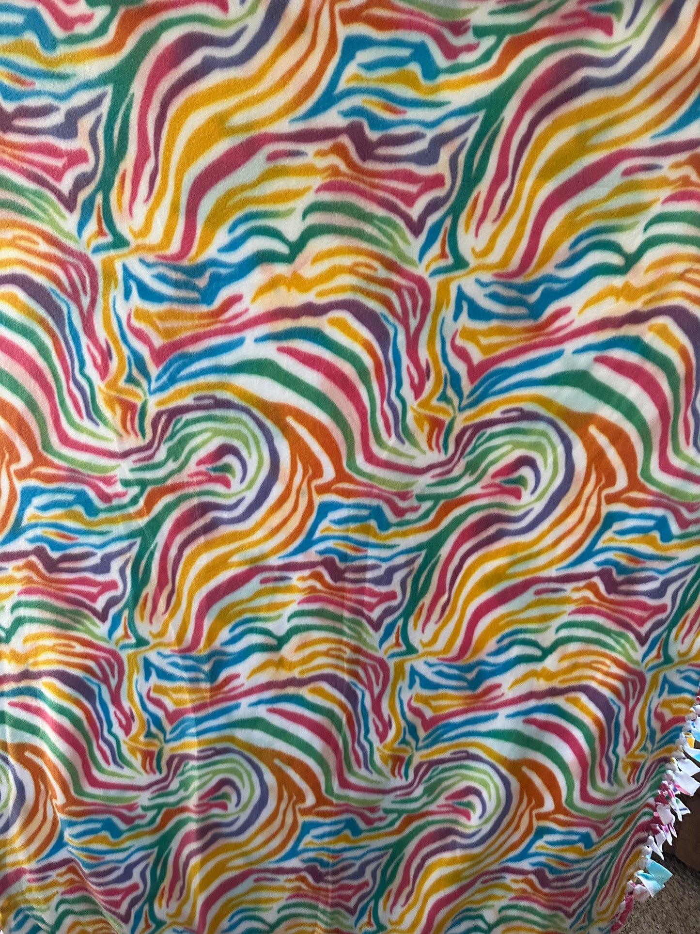 bunnies - colorful fleece blanket