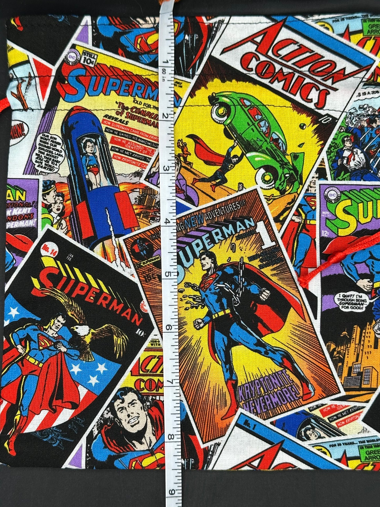 Superman comic draw string bag