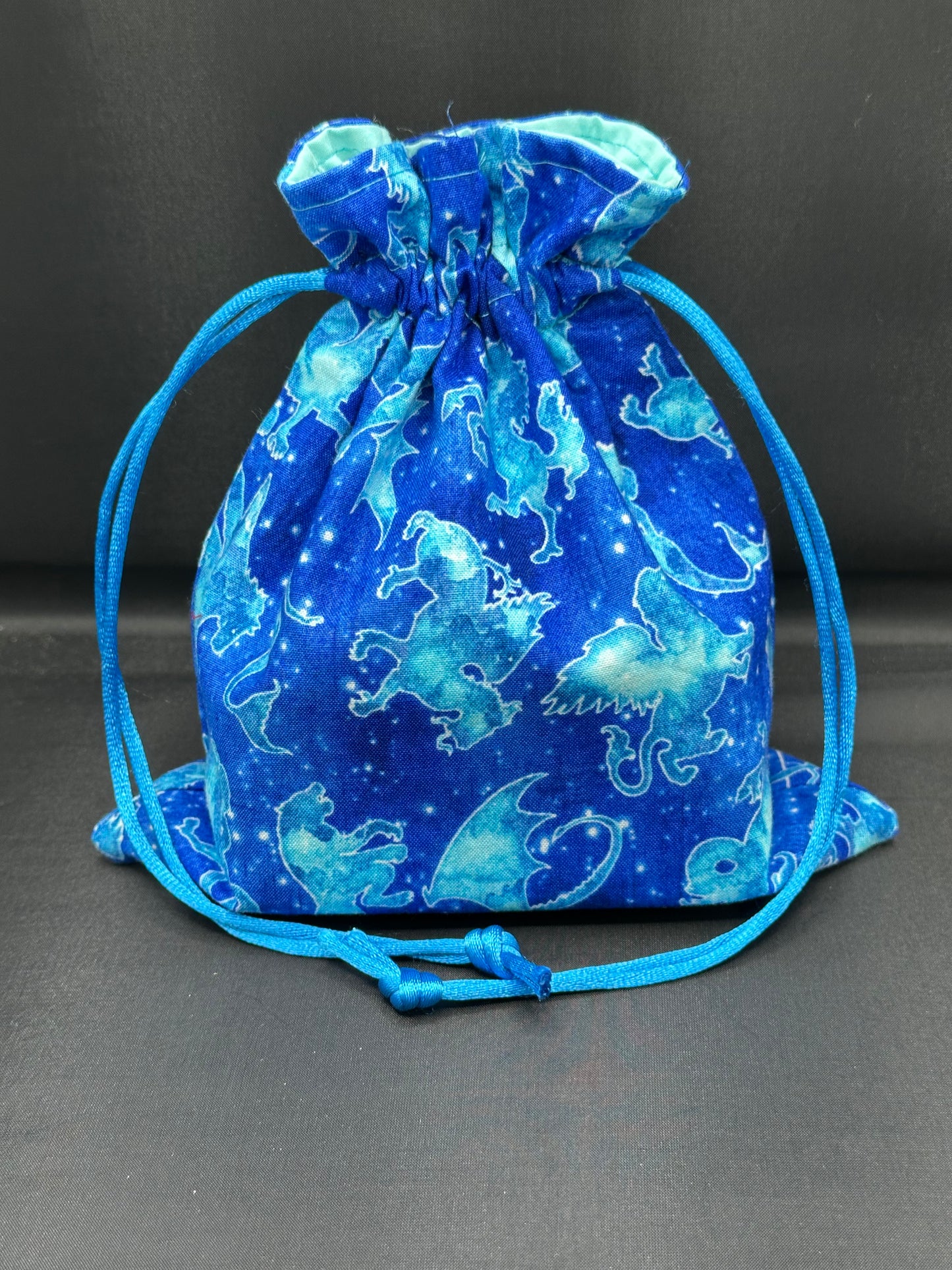 mythical stars - blue draw string bag