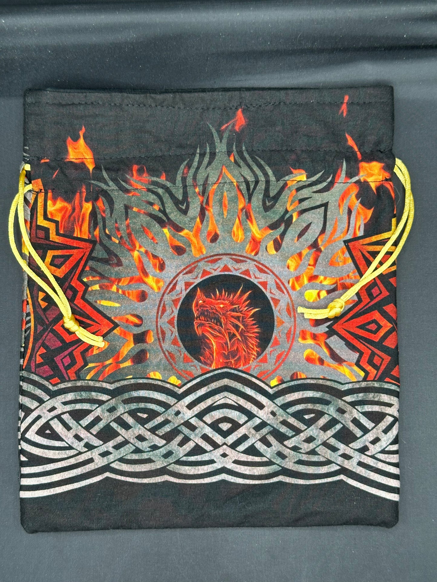Fire Dragon draw string bag