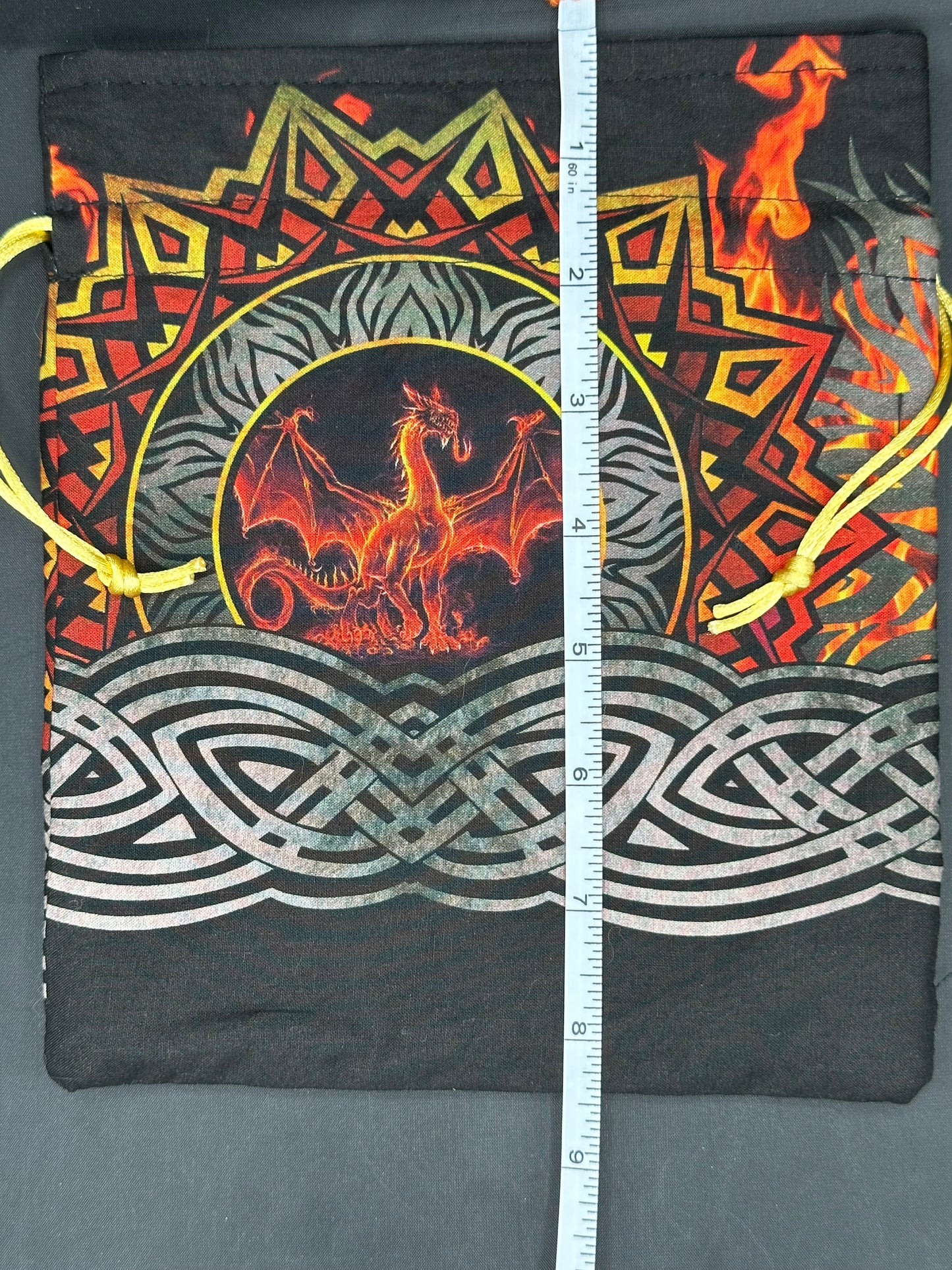 Fire Dragon draw string bag
