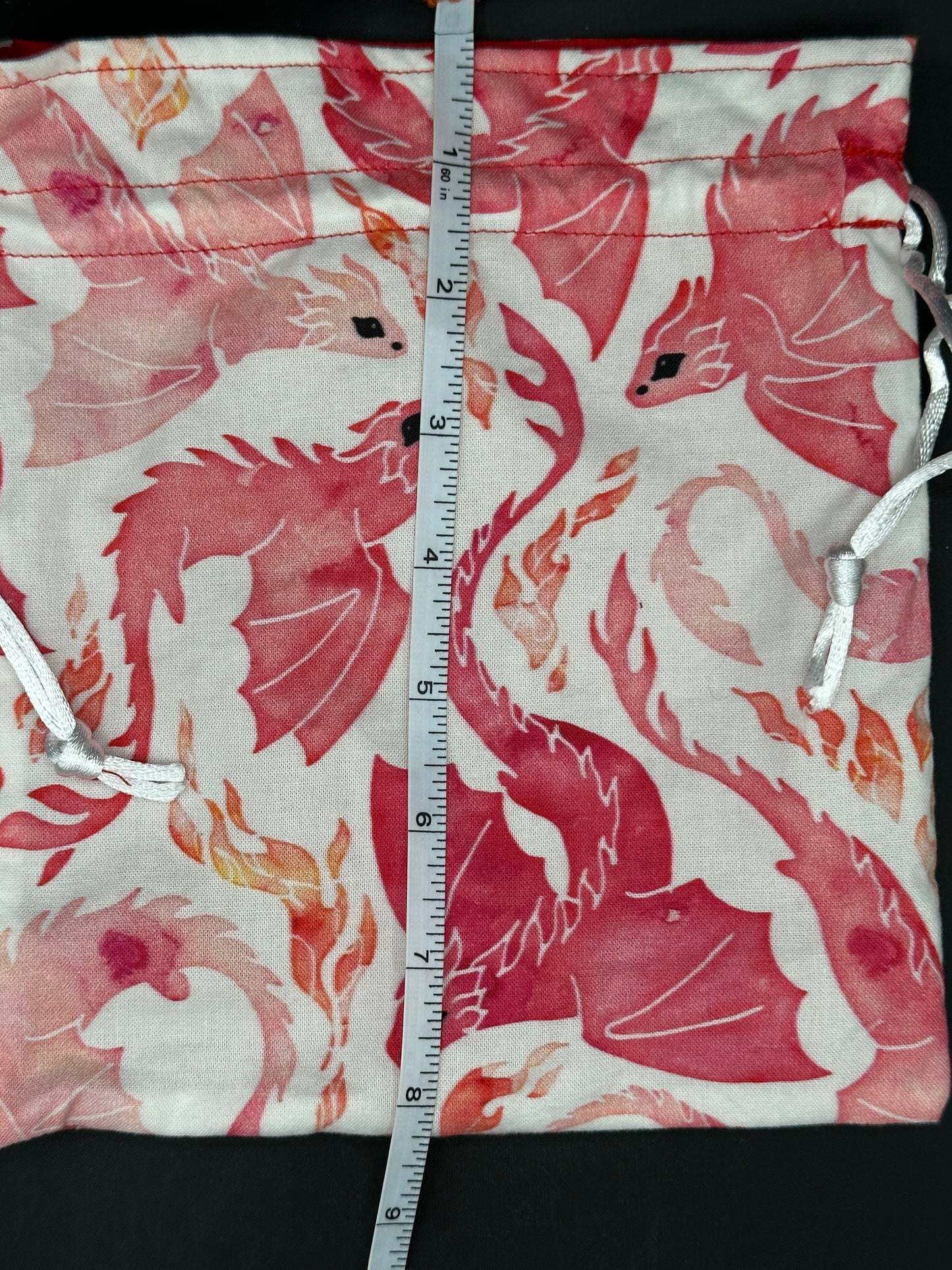 dragons - red drawstring