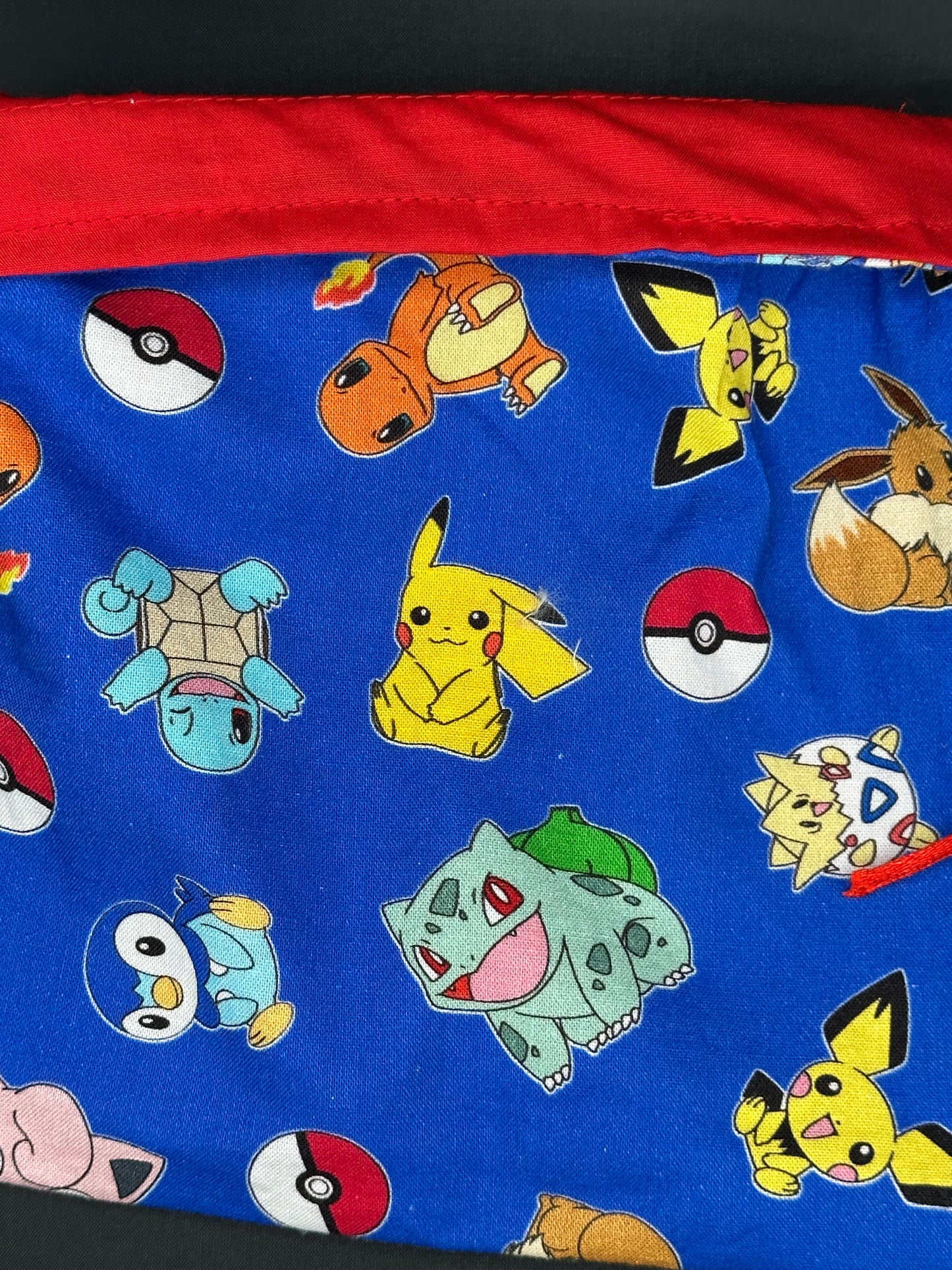 Pokemon on blue - drawstring