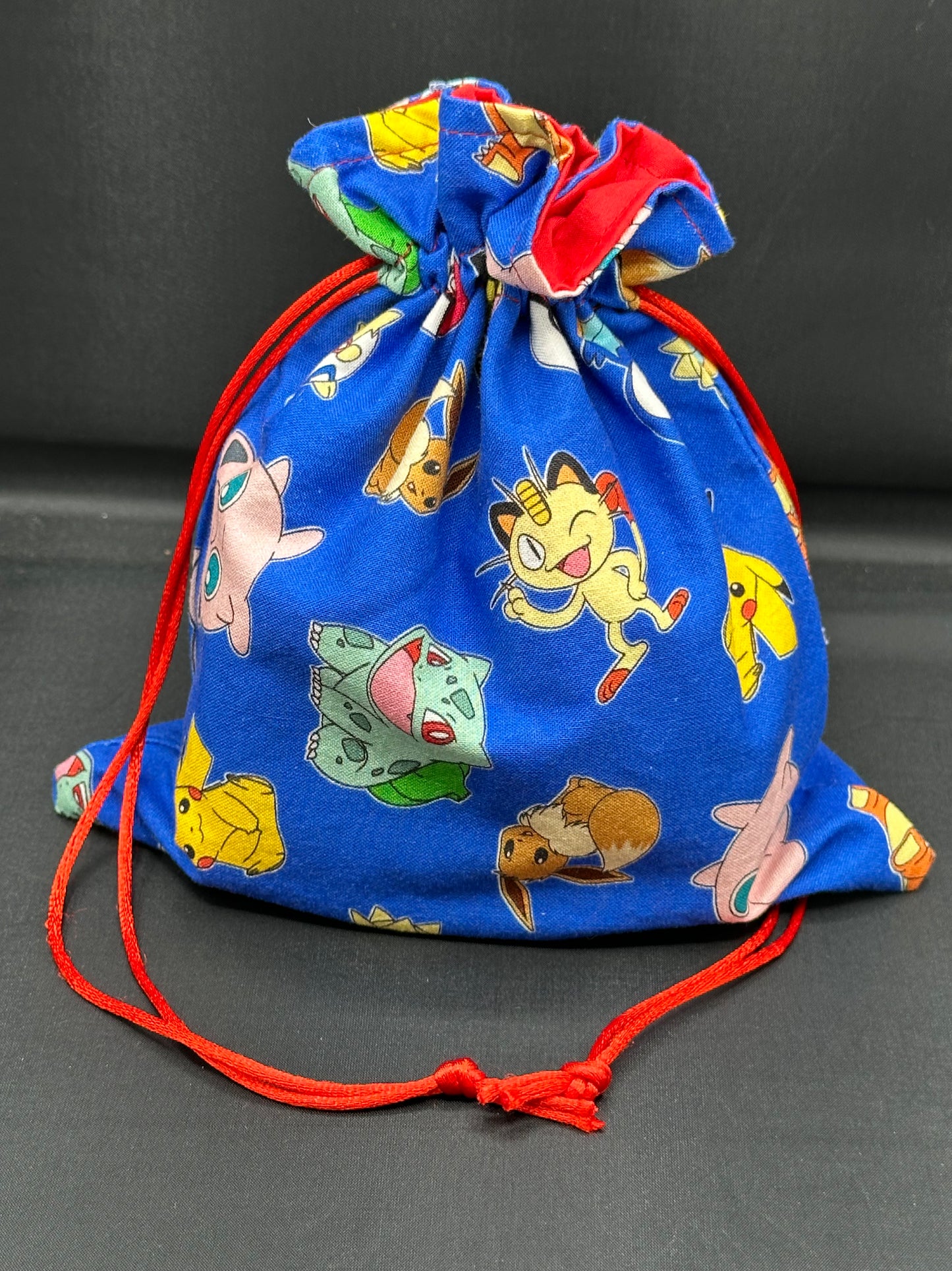 Pokemon on blue - drawstring