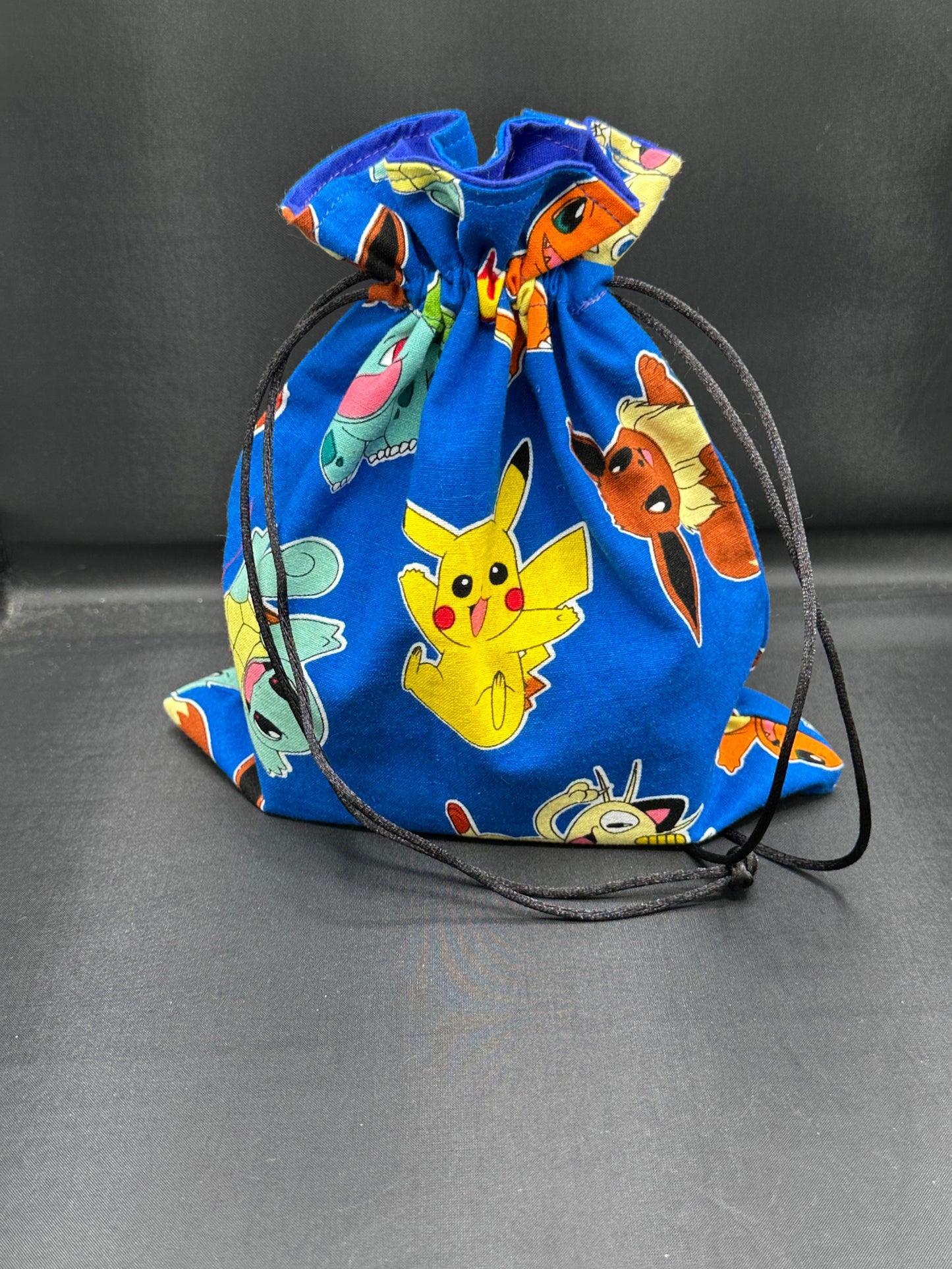 Pokemon on blue - drawstring
