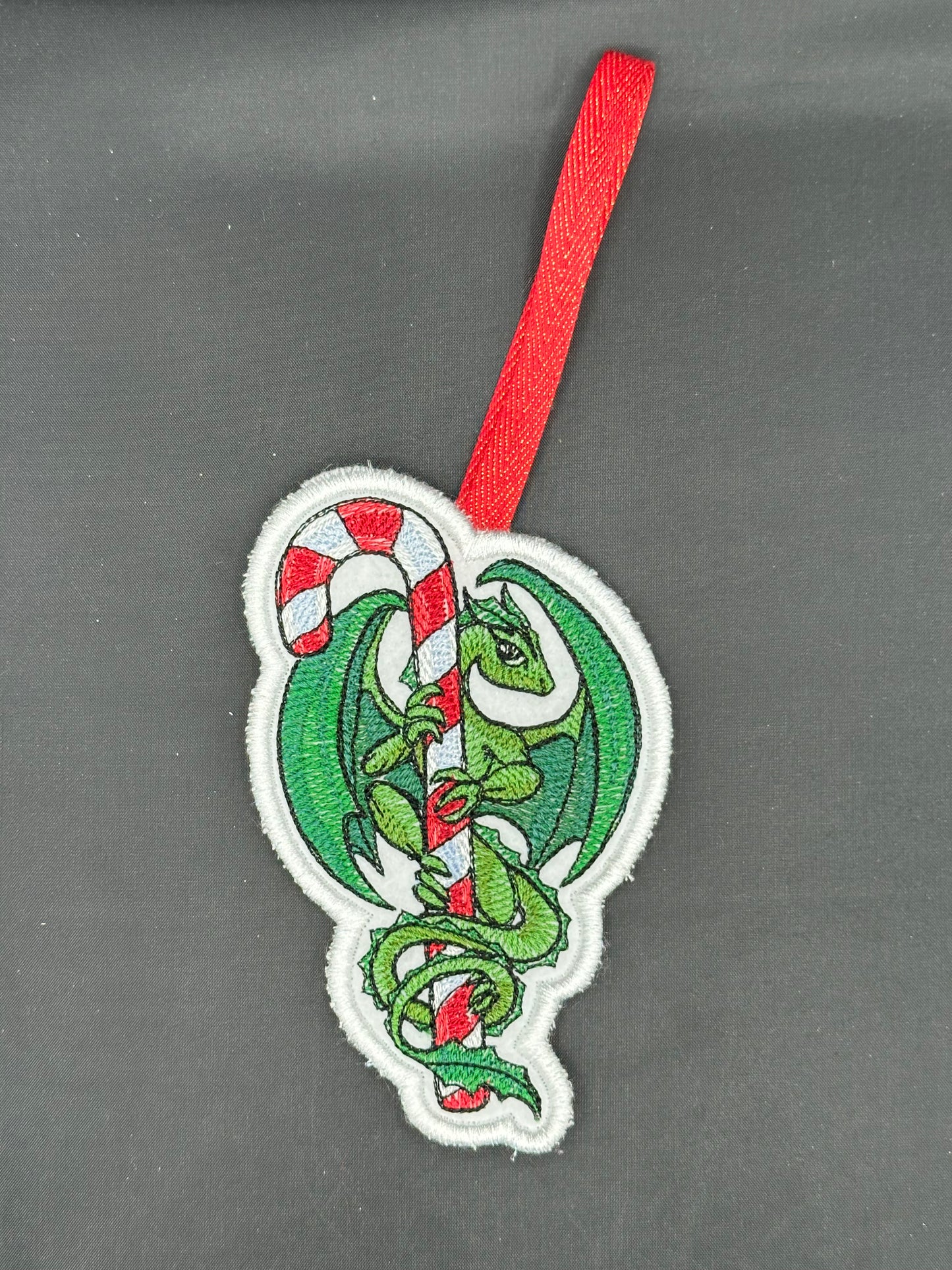 Dragon on candy cane