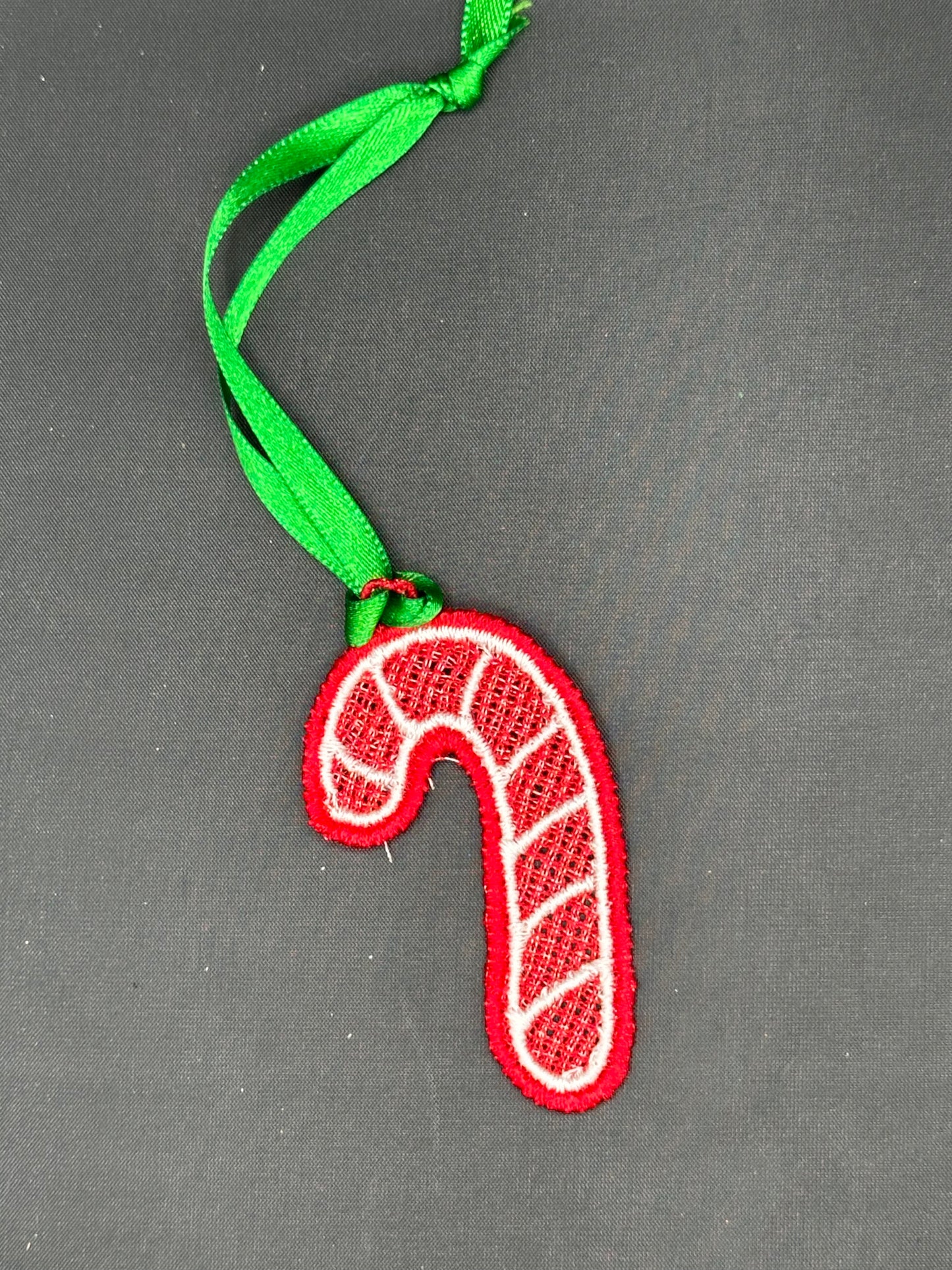 Candy cane ornament