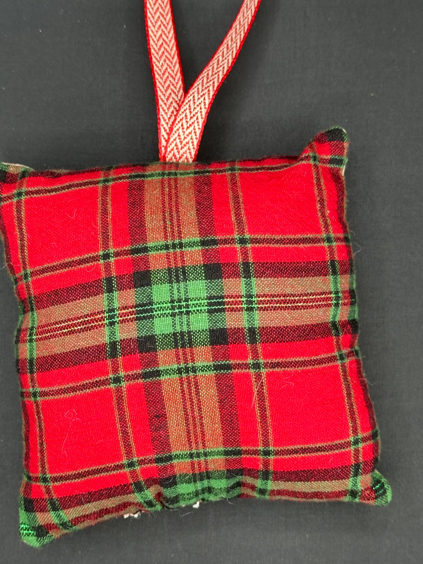 Cat and candy cane pillow/ornament