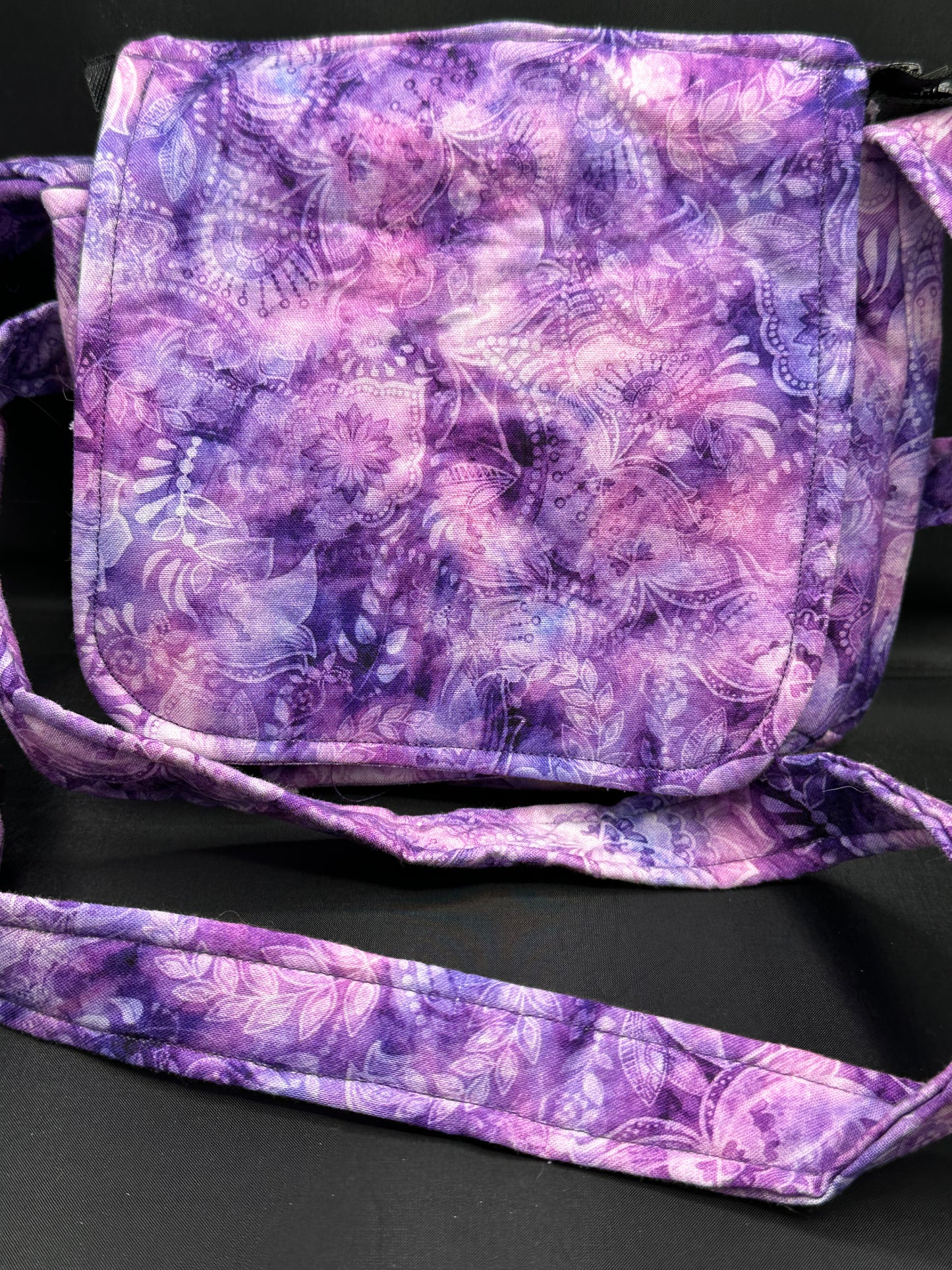 Variegated purple 7" purse