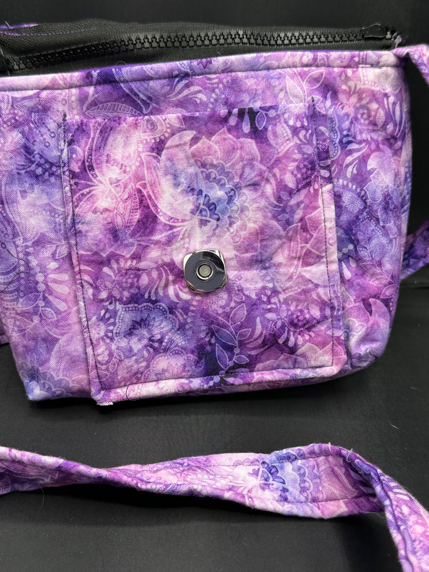 Variegated purple 7" purse