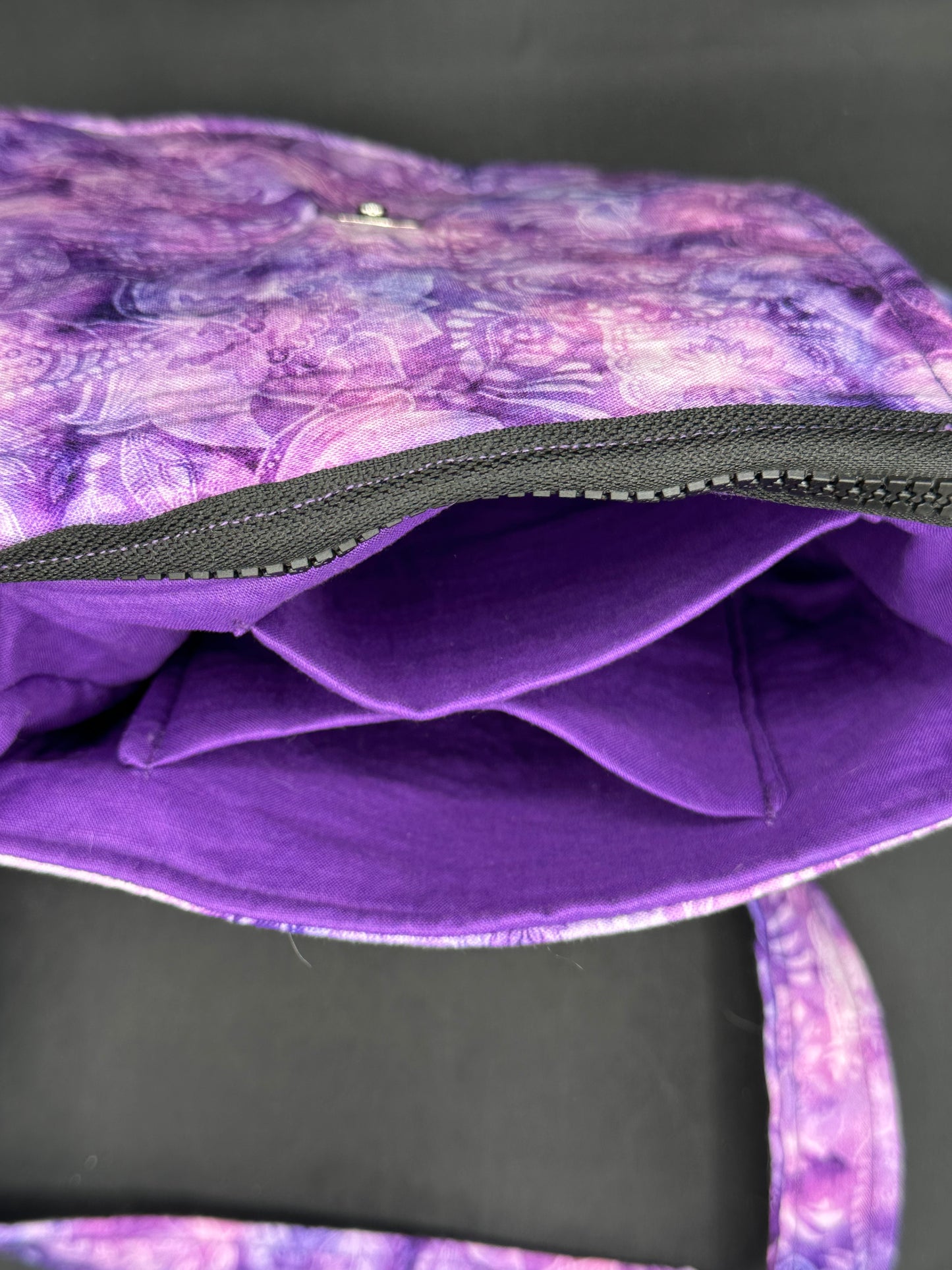 Variegated purple 7" purse