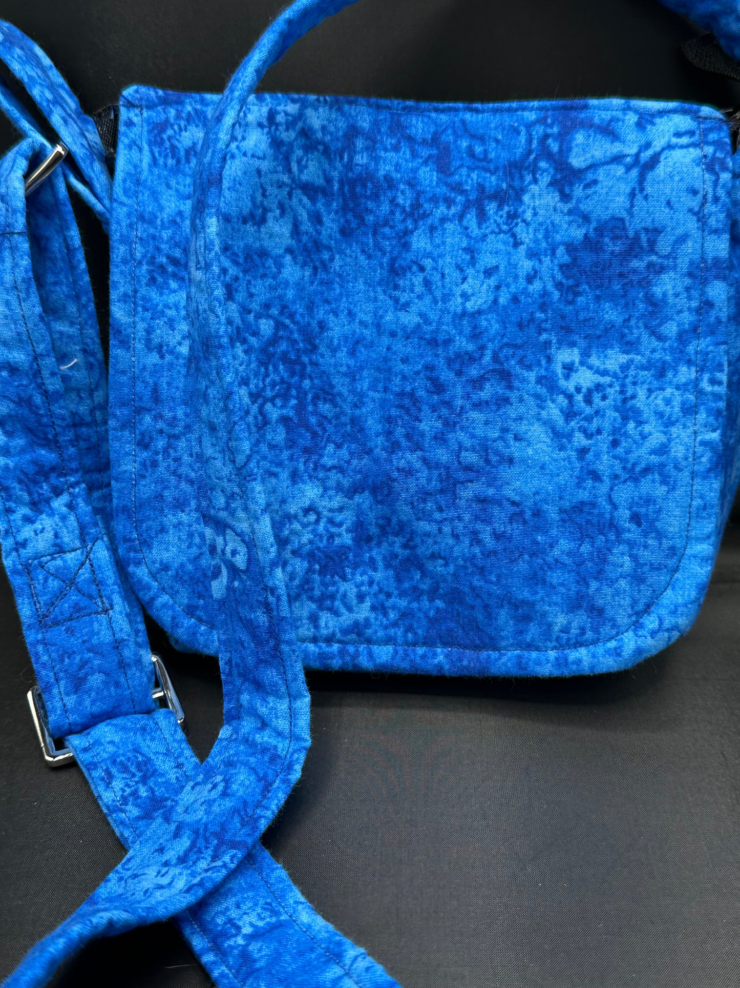 Mottled Blue 7" purse