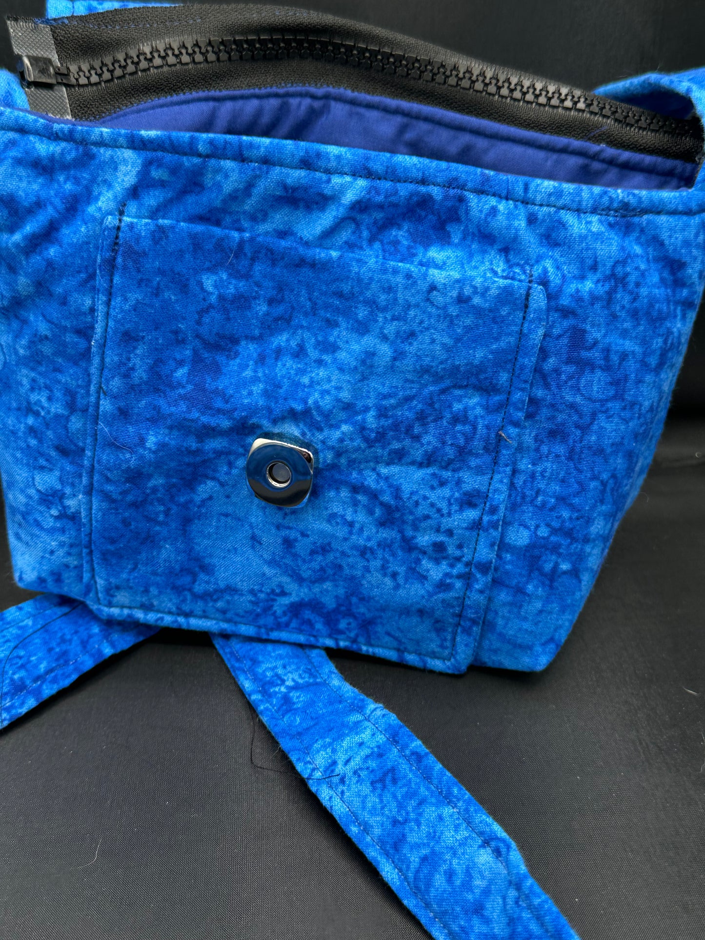 Mottled Blue 7" purse
