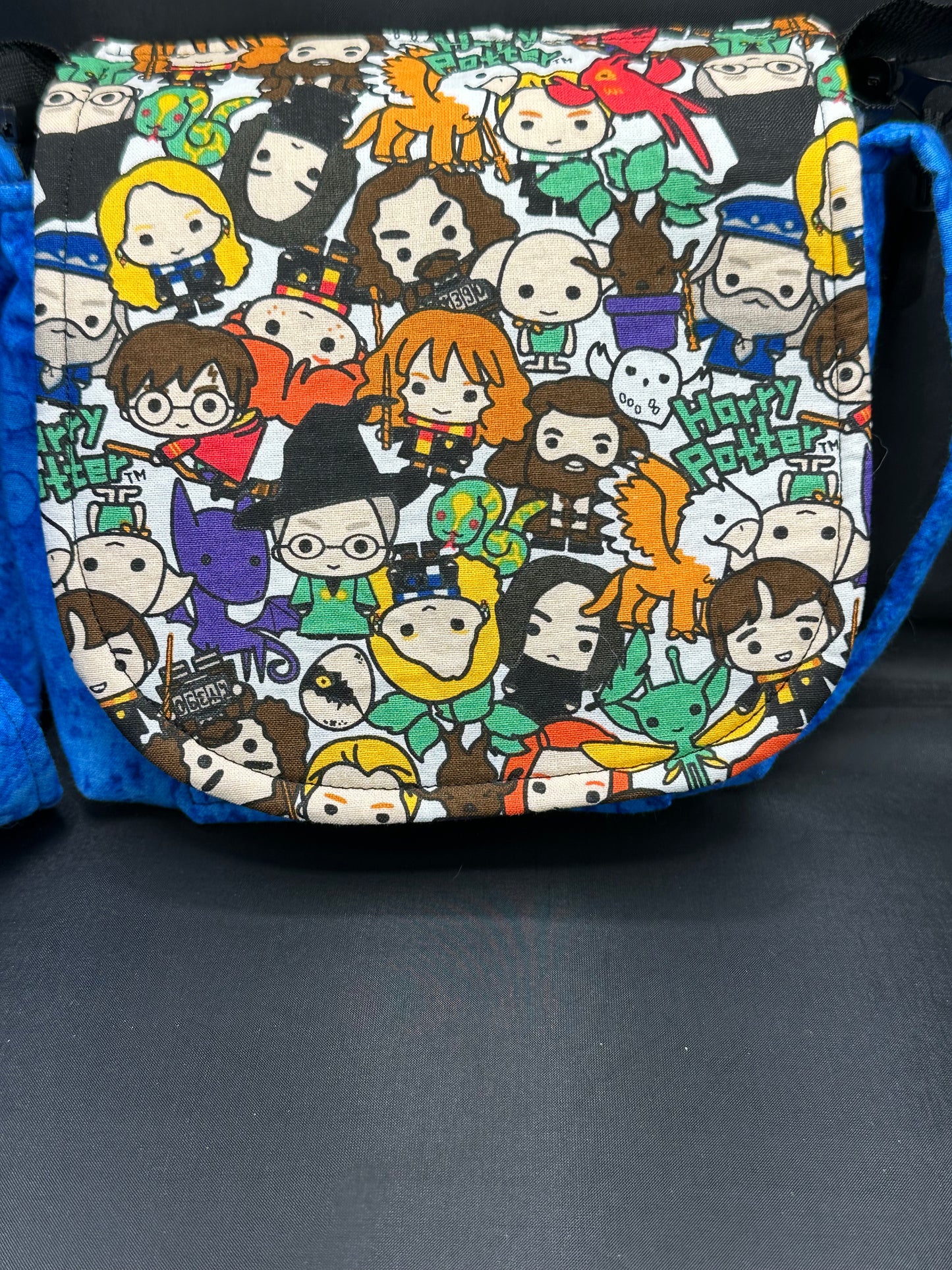 Mottled Blue 7" purse