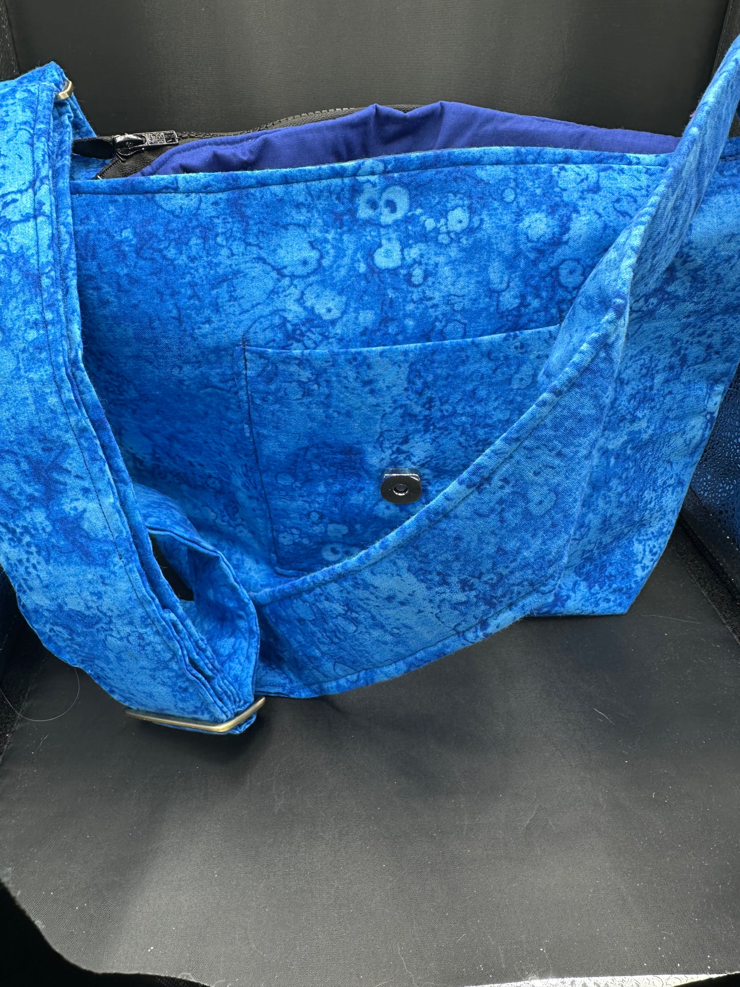 Mottled Blue 12" messenger bag