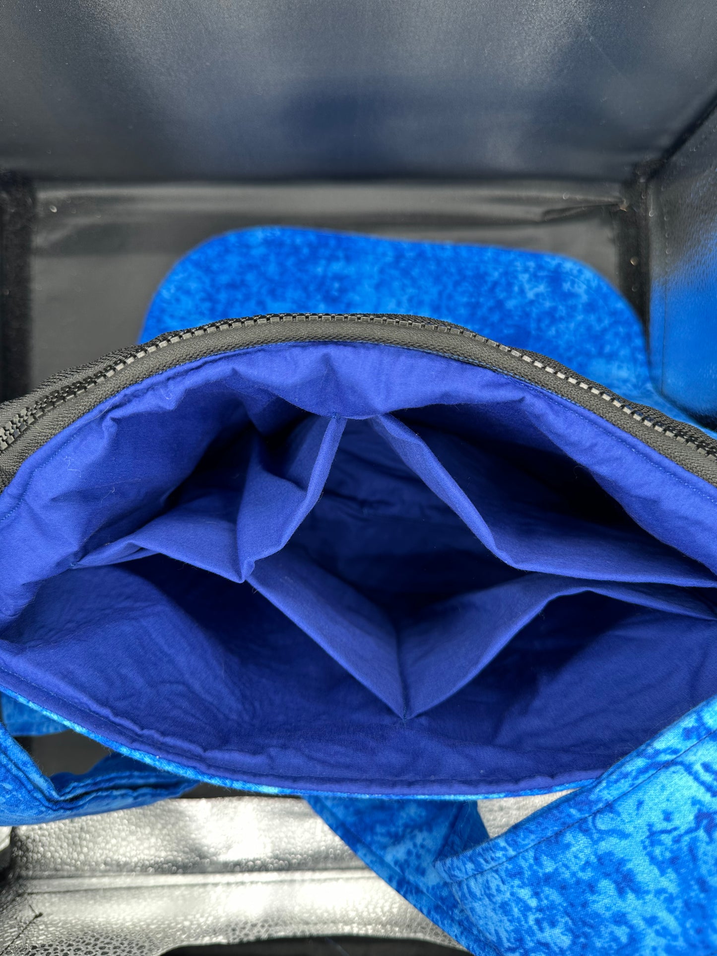 Mottled Blue 12" messenger bag